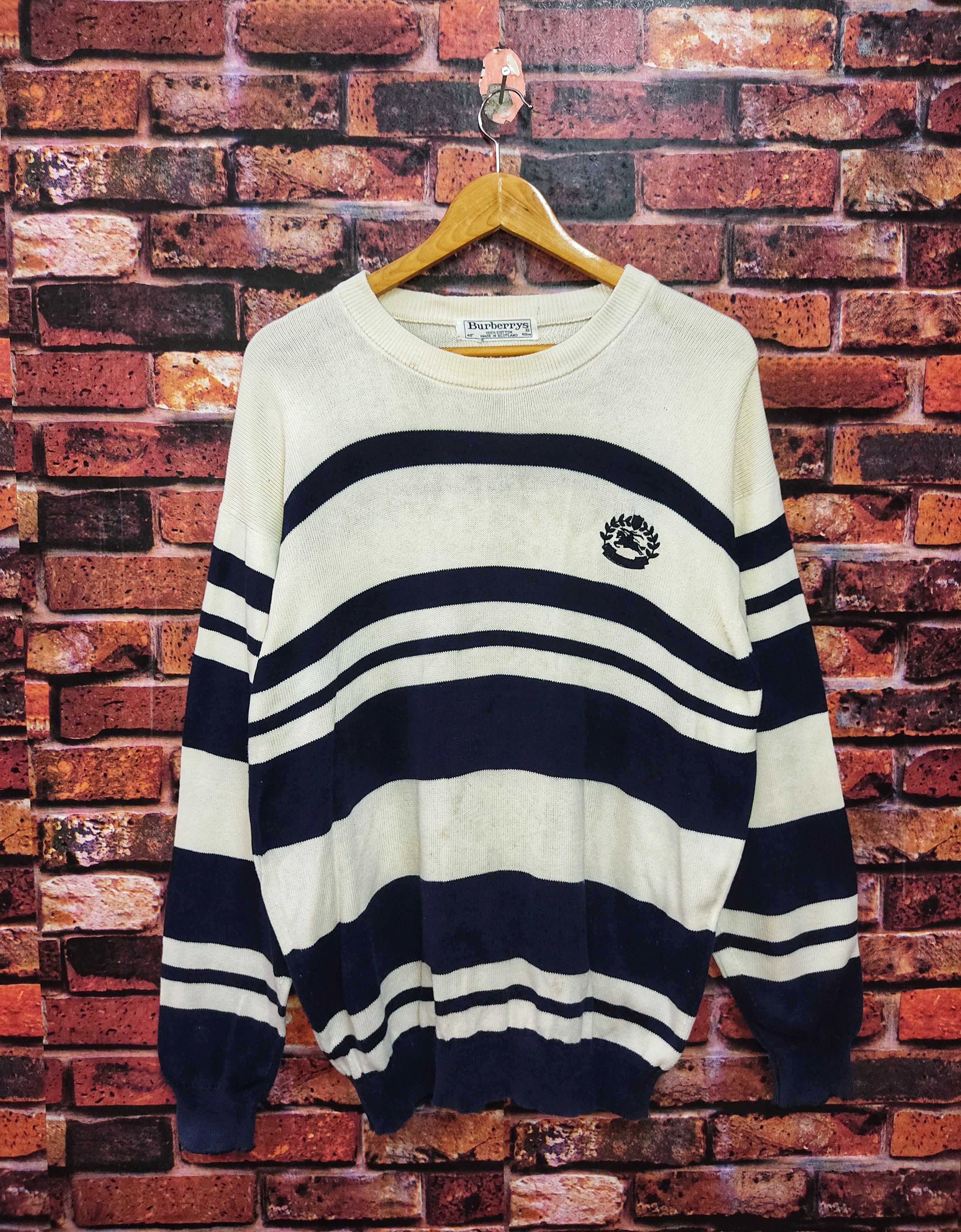 🔥 VINTAGE RARE BURBERRY STRIPED SWEATER