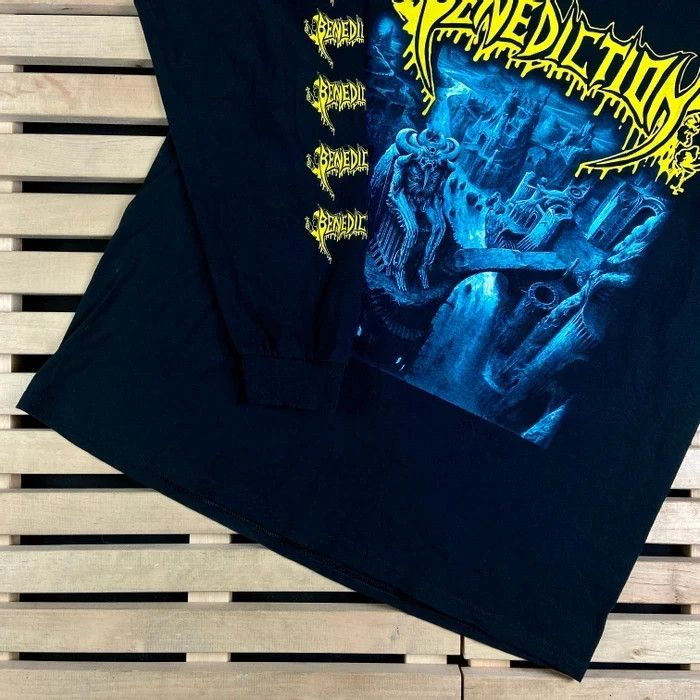Band Tees Mens Vintage T Shirt Long Sleeve Benediction Size XL Size US XL / EU 56 / 4 - 3 Thumbnail