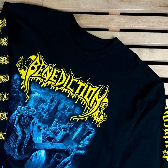 Band Tees Mens Vintage T Shirt Long Sleeve Benediction Size XL Size US XL / EU 56 / 4 - 2 Thumbnail