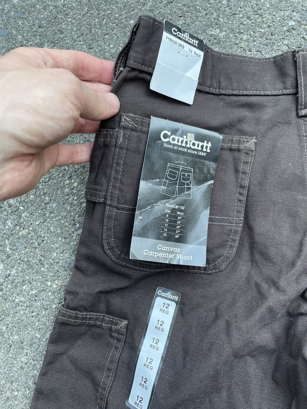 Carhartt × Carhartt Wip Carhartt Work in Progress Brown Junior 12-16y Short (XS) Size US 29 - 7 Thumbnail