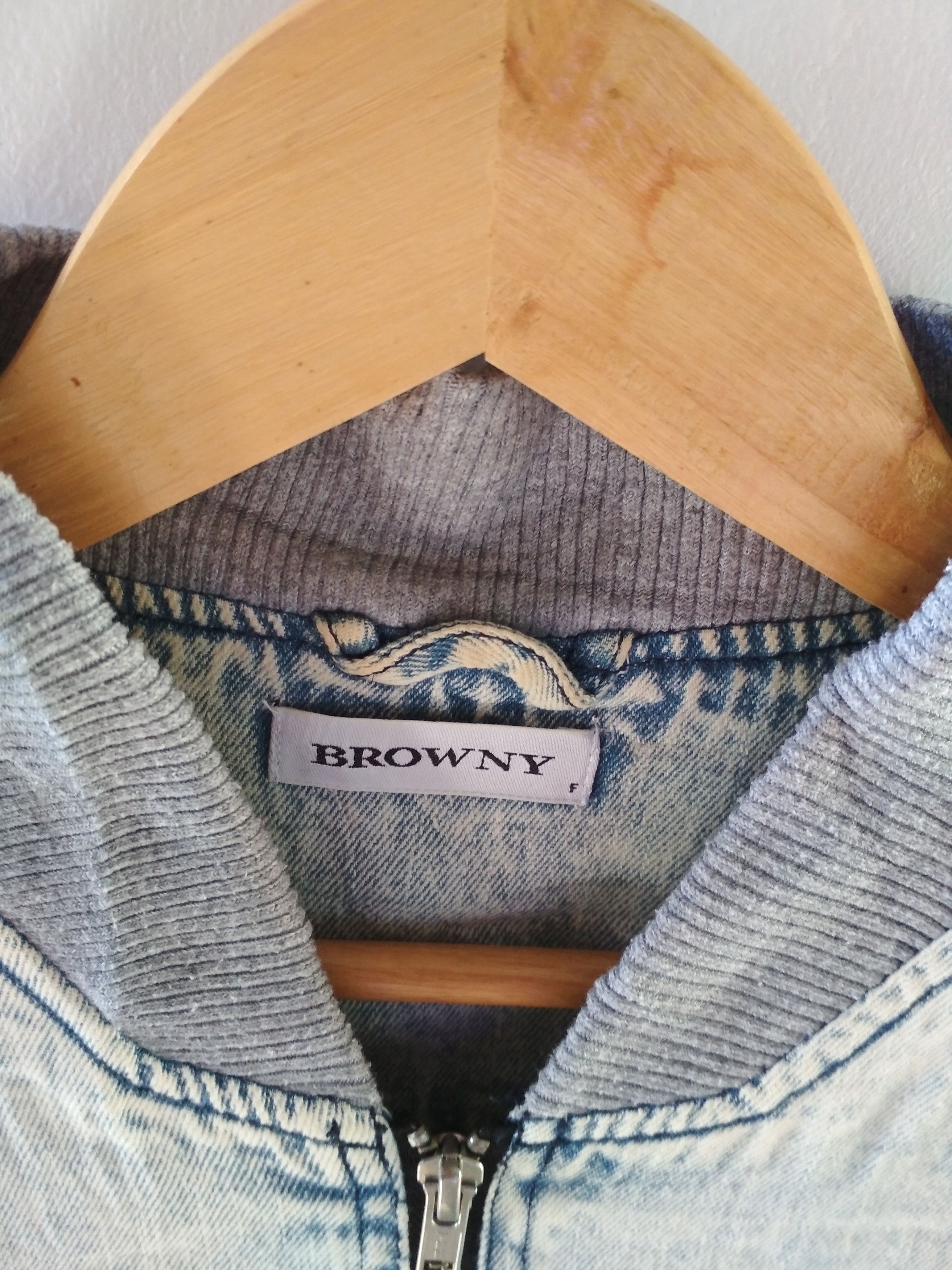 Other BROWNY DENIM JACKET LOOK FULL ZIPPER SWEATSHIRT Size US M / EU 48-50 / 2 - 3 Thumbnail