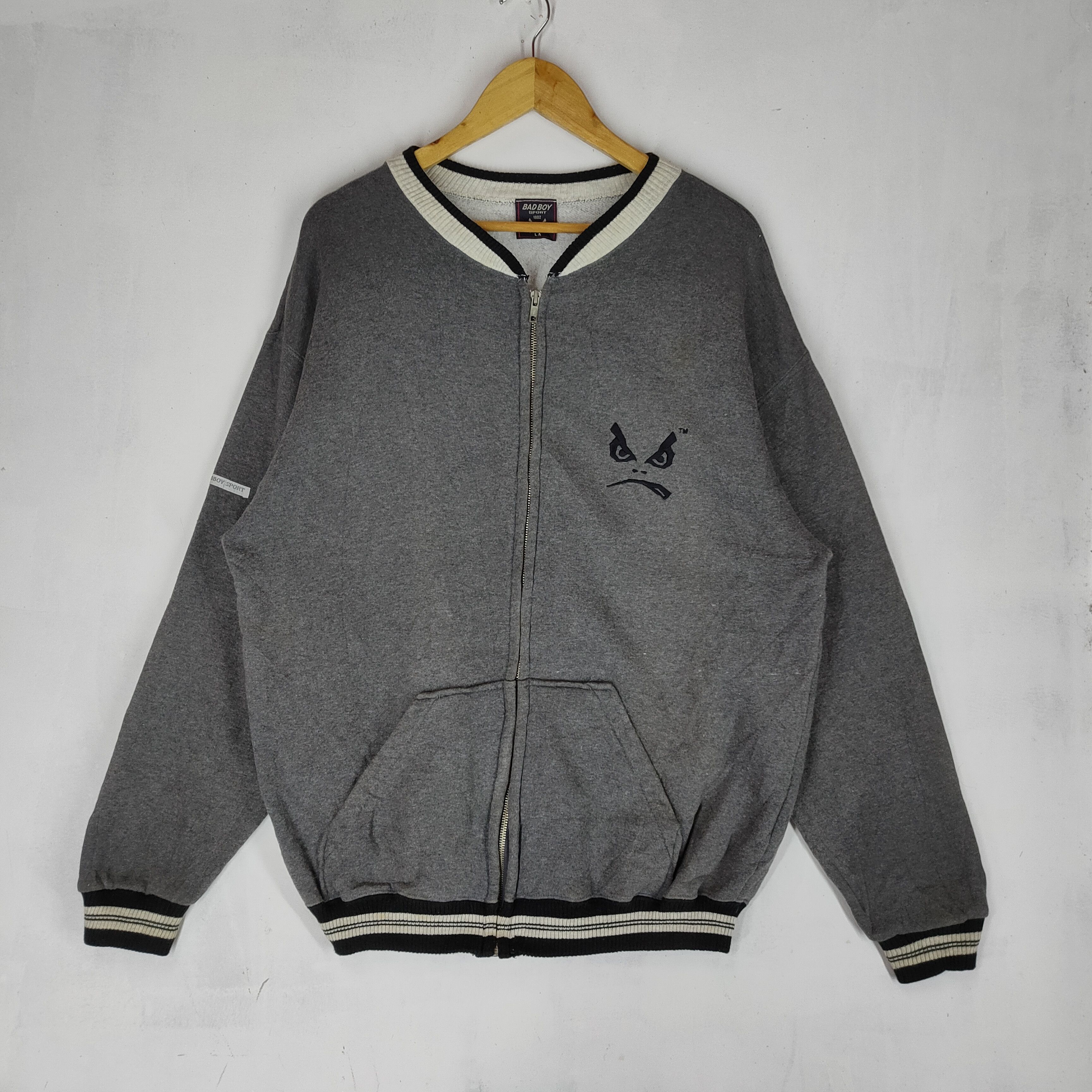 Japanese Brand Vintage BAD BOY Big Embroidery logo Full Zipper Sweater Size US L / EU 52-54 / 3 - 2 Thumbnail