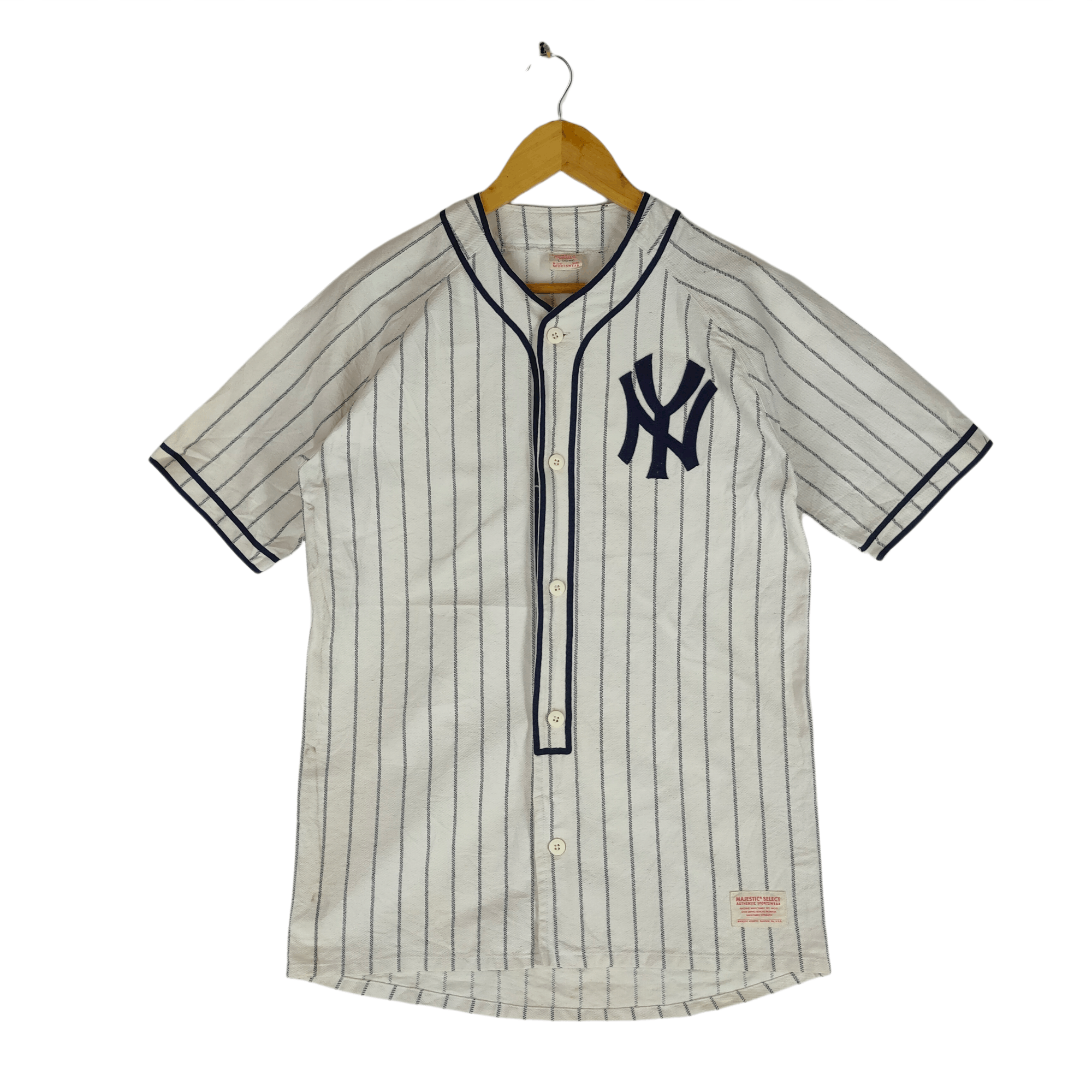 MLB × Majestic × New York Yankees NEW YORK NY Embroidery Full Button Sportman Canvas Shirt Size US M / EU 48-50 / 2 - 1 Thumbnail