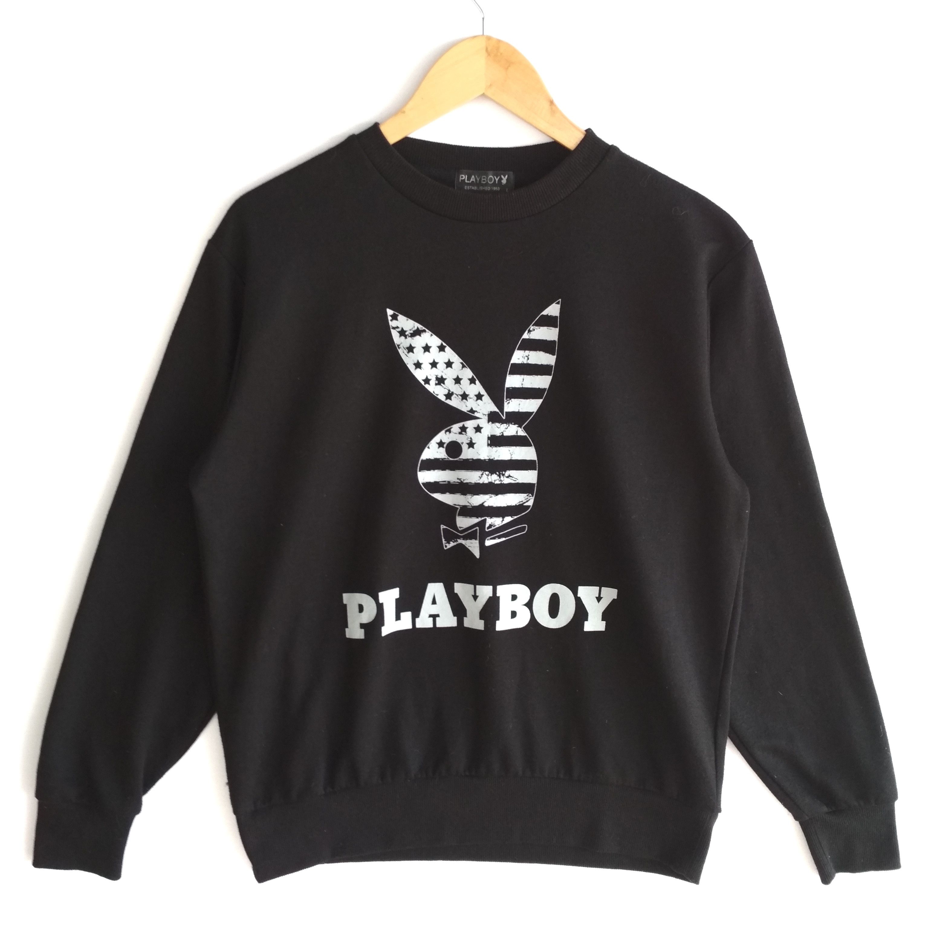 Playboy PLAYBOY BIG LOGO USA FLAG WATERMARK SWEATSHIRT Size US M / EU 48-50 / 2 - 1 Thumbnail