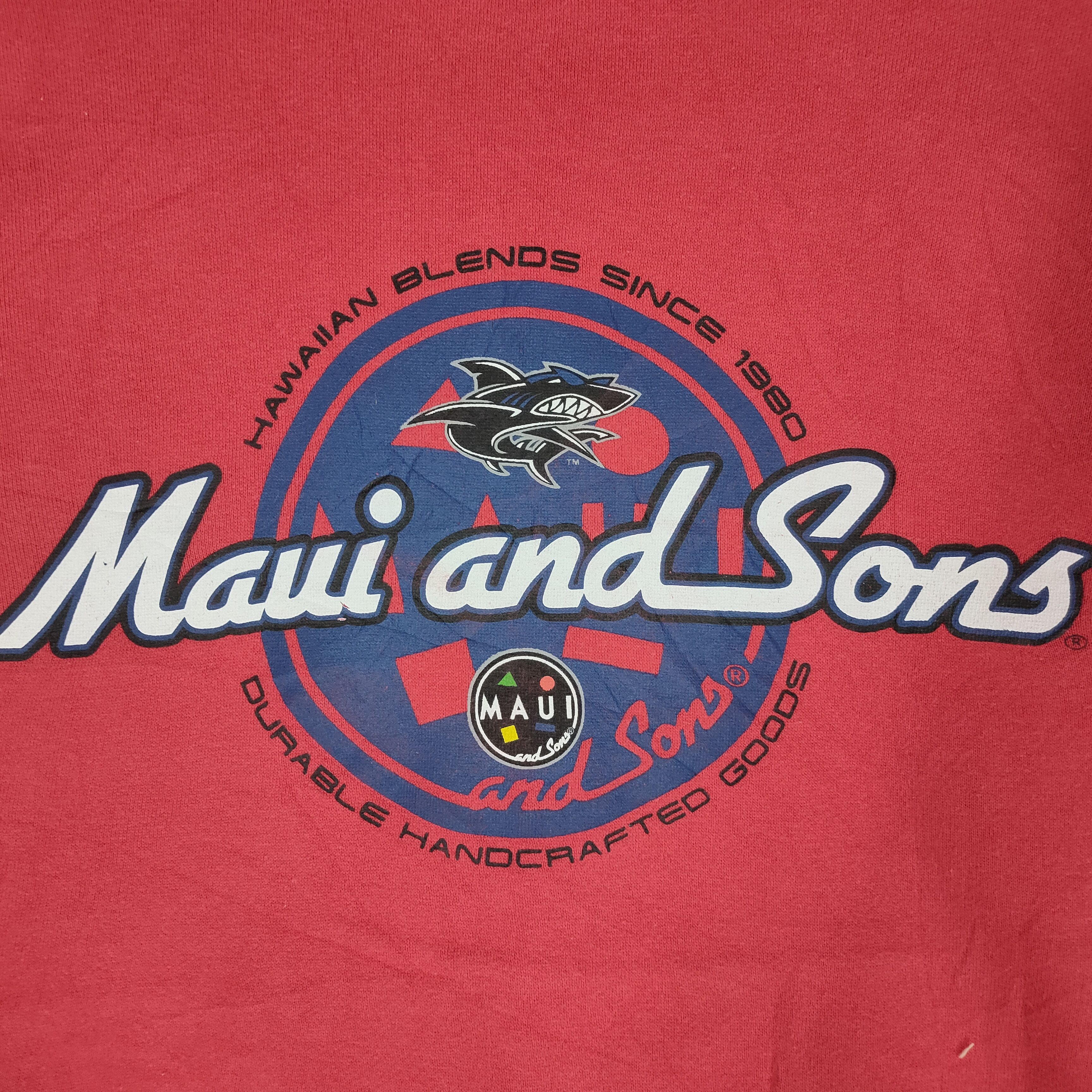 Maui and Sons MAUI AND SONS Hawaiian Surfing Big Logo Sweatshirt Size US L / EU 52-54 / 3 - 6 Thumbnail