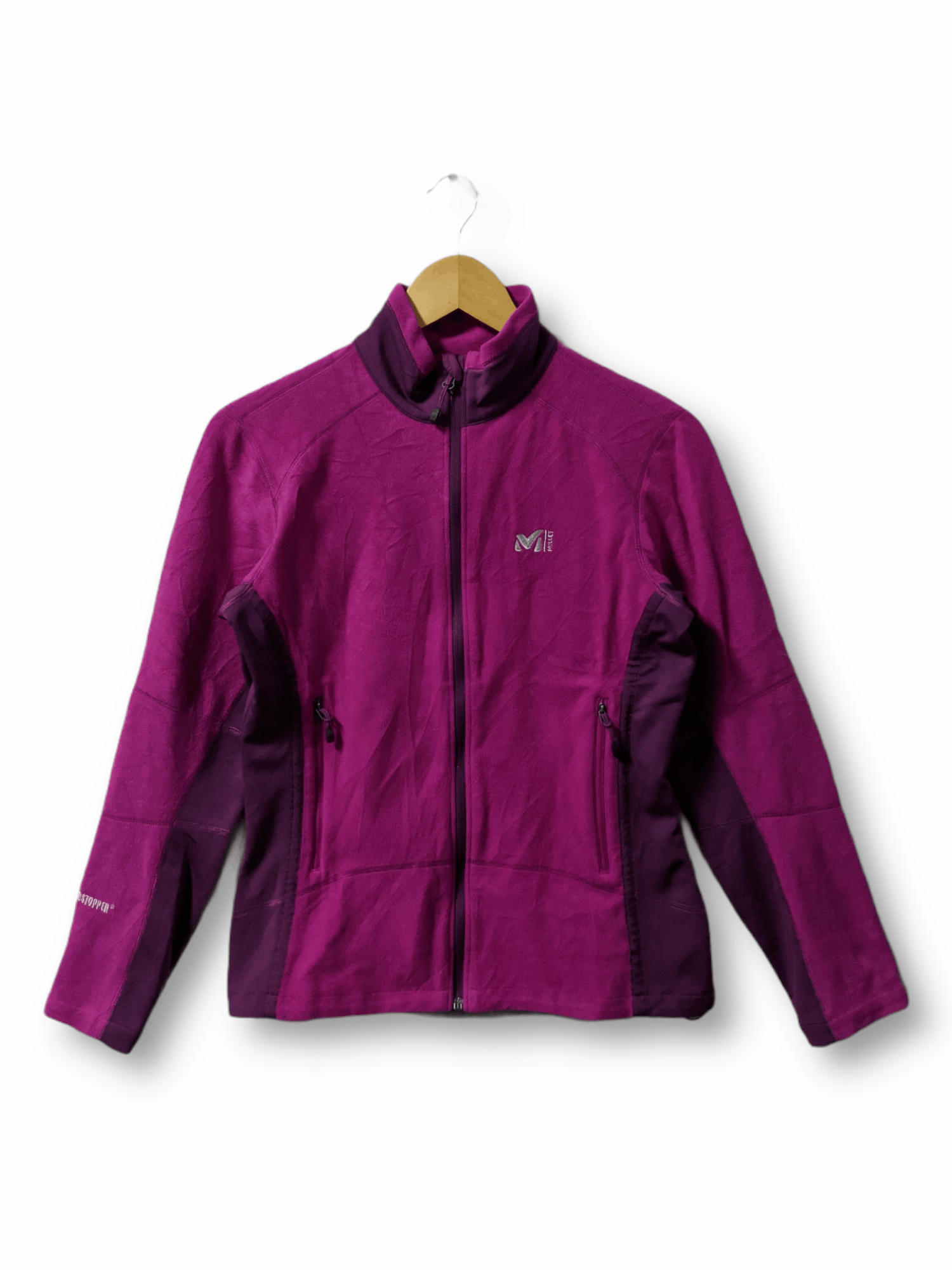 image of Outdoor Life Authentic Millet Micro Fleece Hiking Sweater Jacket in Purple, Men's (Size Small)