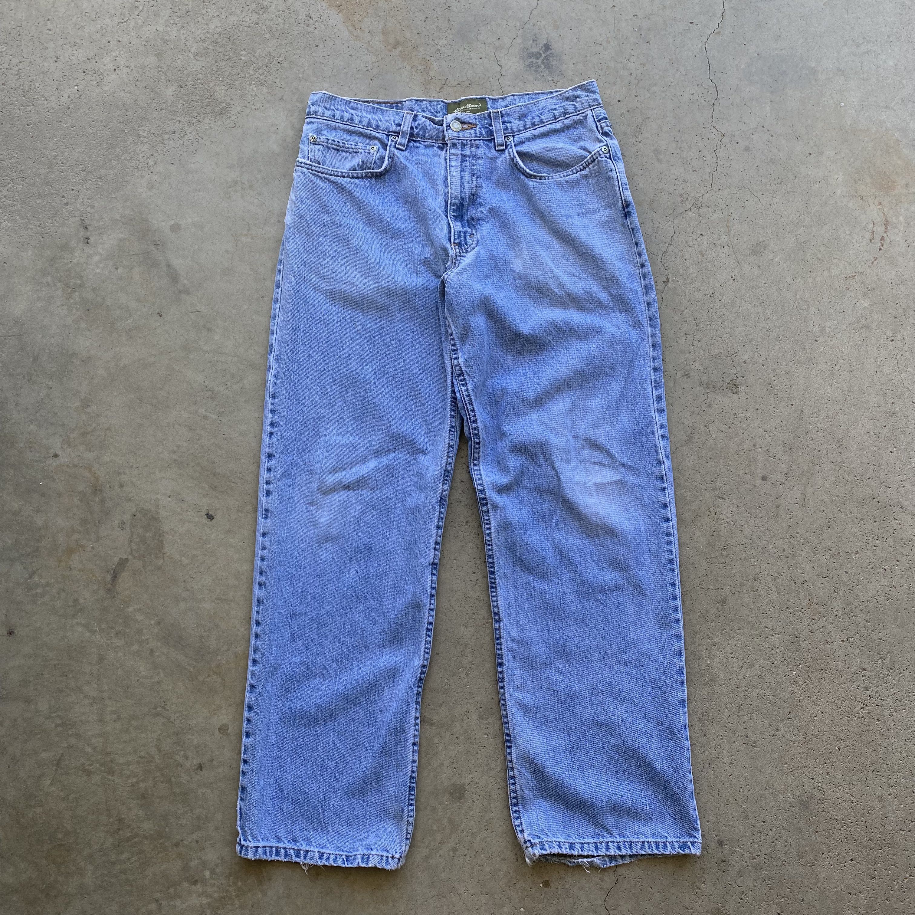 Vintage 1990s Eddie Bauer Loose Straight Leg Baggy Jeans | Grailed