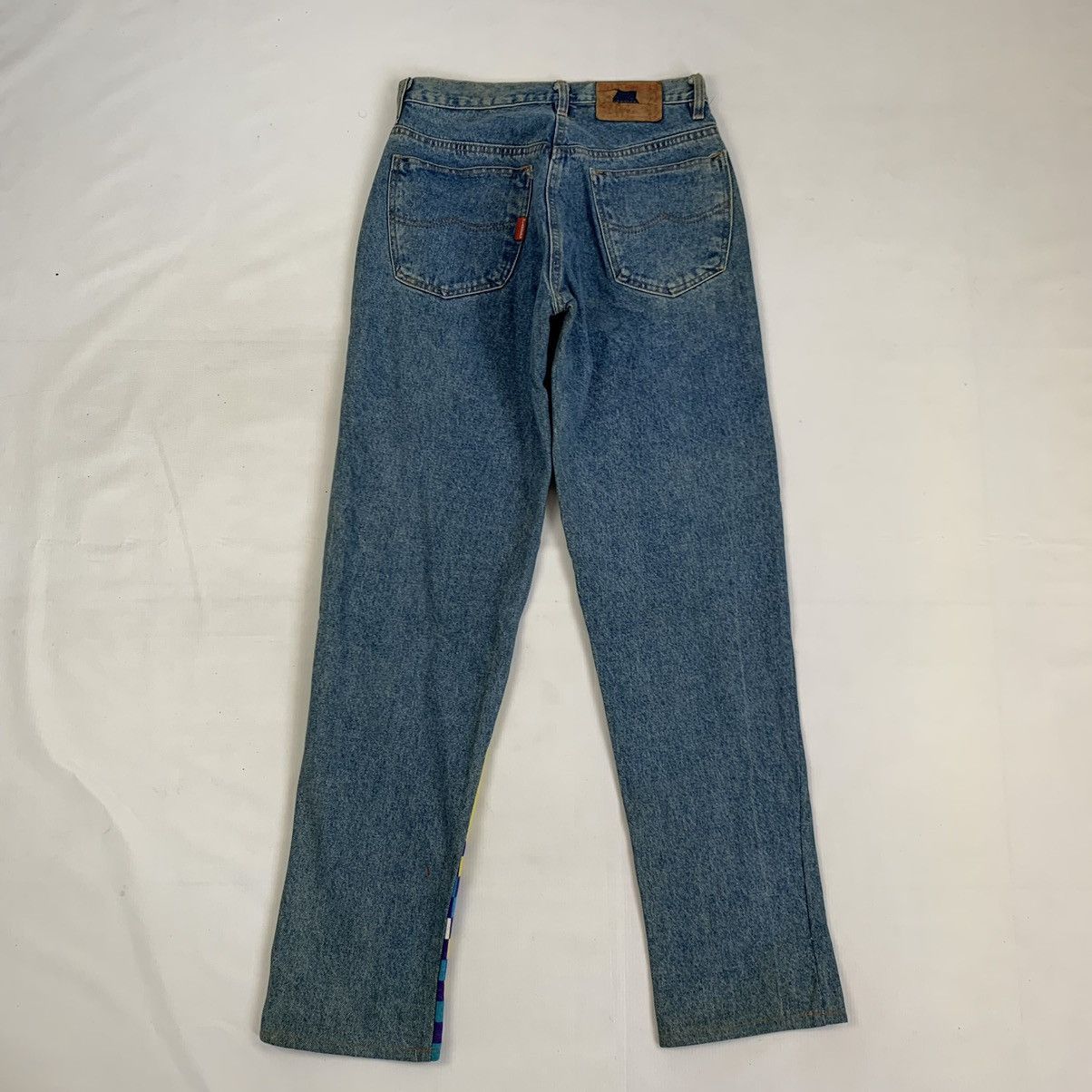Vintage Vintage Designer H. Landers Patchwork Style Denim Jeans Pant Size US 27 - 8 Thumbnail