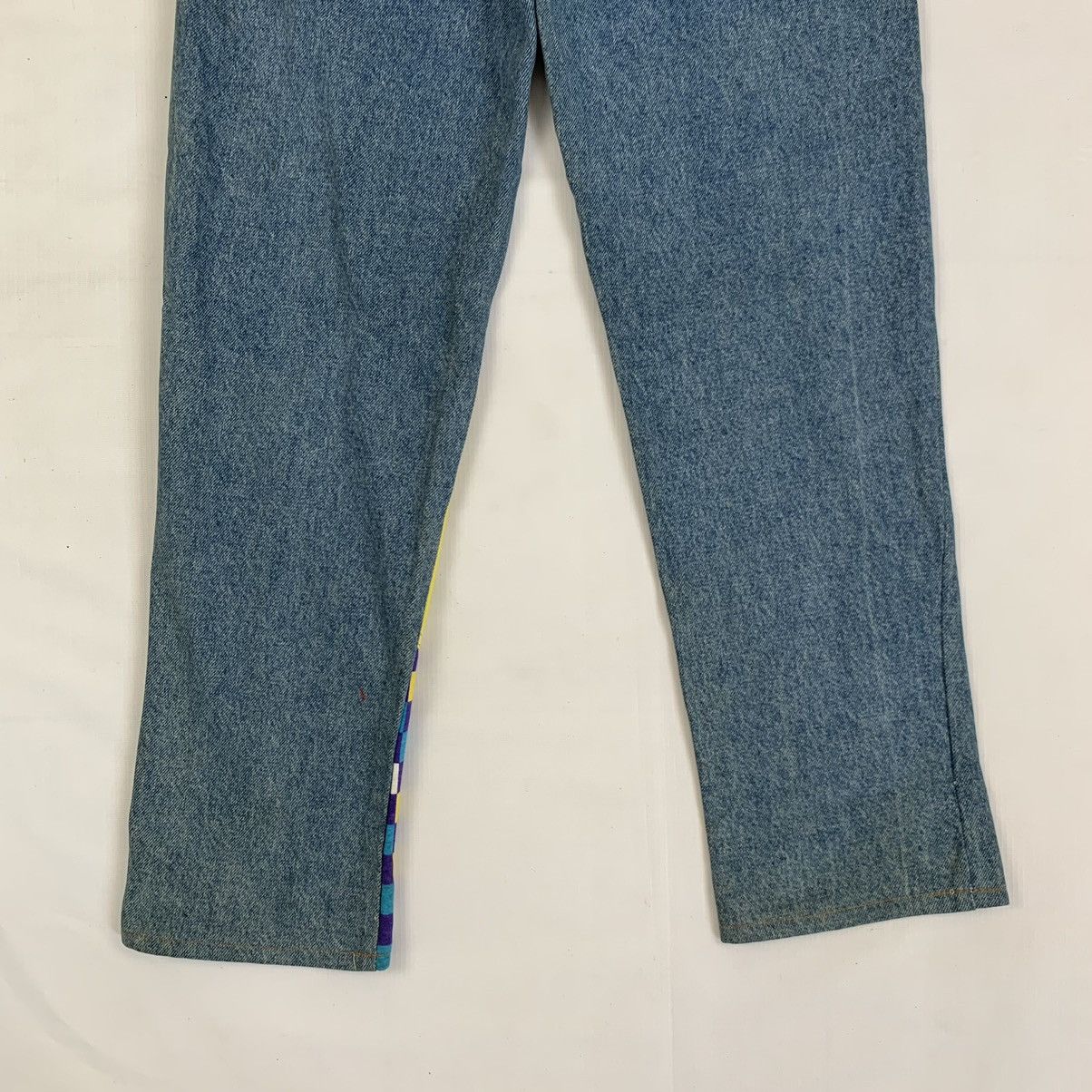 Vintage Vintage Designer H. Landers Patchwork Style Denim Jeans Pant Size US 27 - 12 Thumbnail
