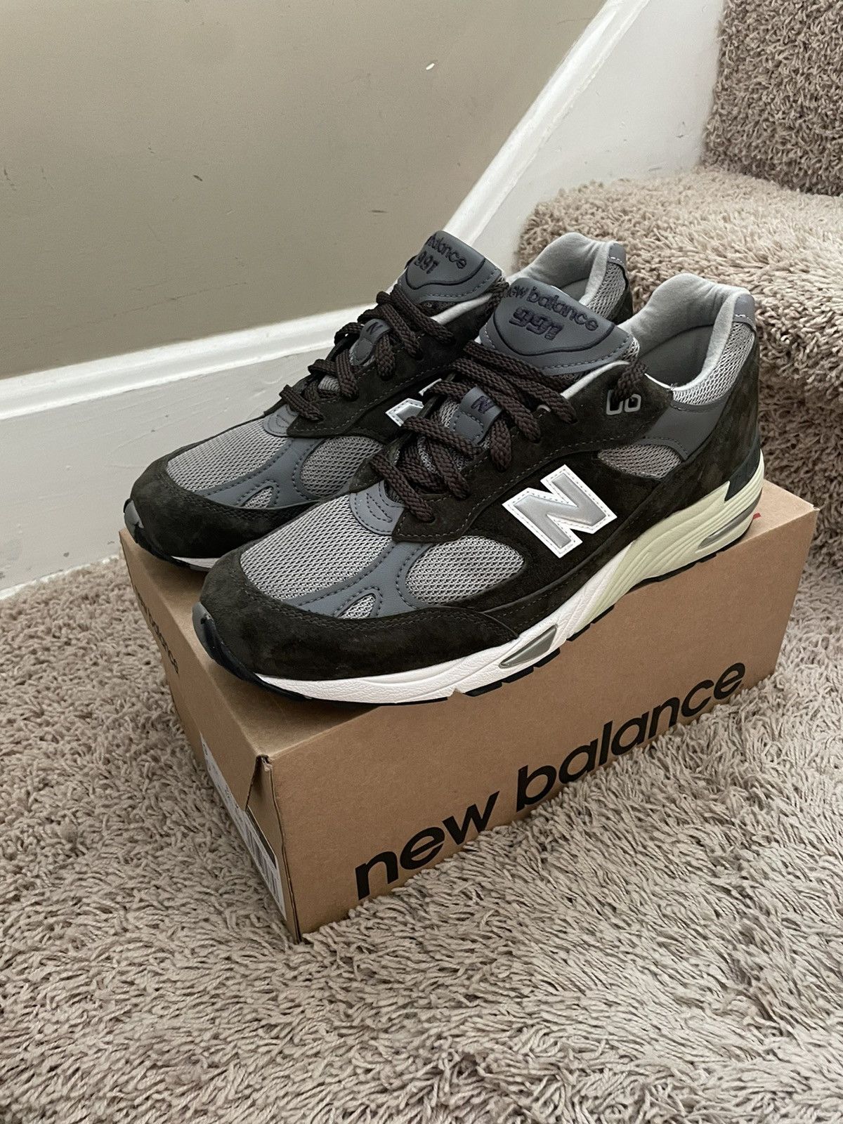 New Balance New Balance 991 Olive Grey - M991OLG - Made in England ...