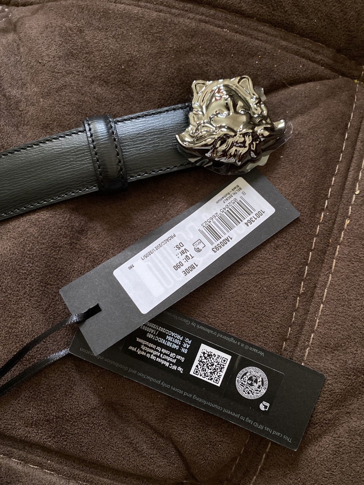 Versace Versace Medusa Leather Belt Size 36 - 6 Thumbnail