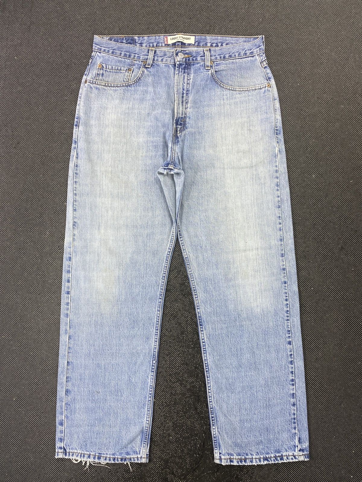 Jean VINTAGE LEVIS 569 BLUE WASH JEANS -J491 Size US 35 - 1 Thumbnail