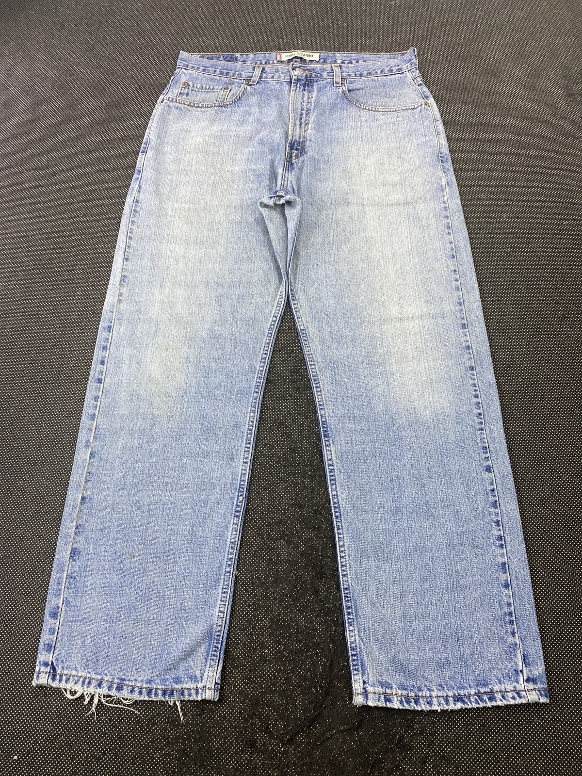 Jean VINTAGE LEVIS 569 BLUE WASH JEANS -J491 Size US 35 - 2 Thumbnail