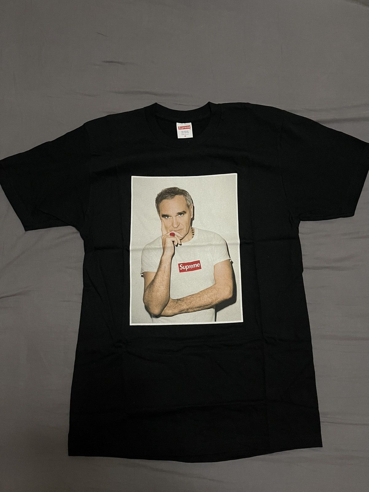 Supreme 2016 Supreme Morrissey Picture tee shirt Large Black Smiths Grailed