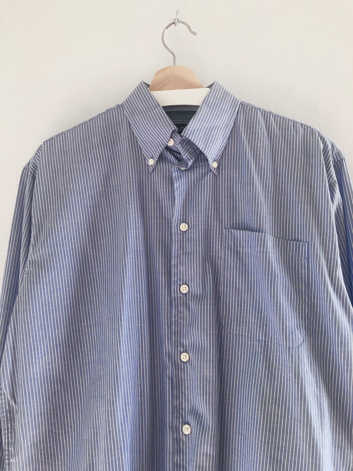 Nautica Vintage Nautica Striped Long Sleeve Button Shirt Blue/White Size US XL / EU 56 / 4 - 1 Thumbnail