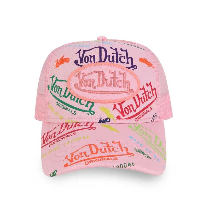 NWT VON DUTCH PINK ALL OVER PRINT MESH outlet TRUCKER CAP HAT