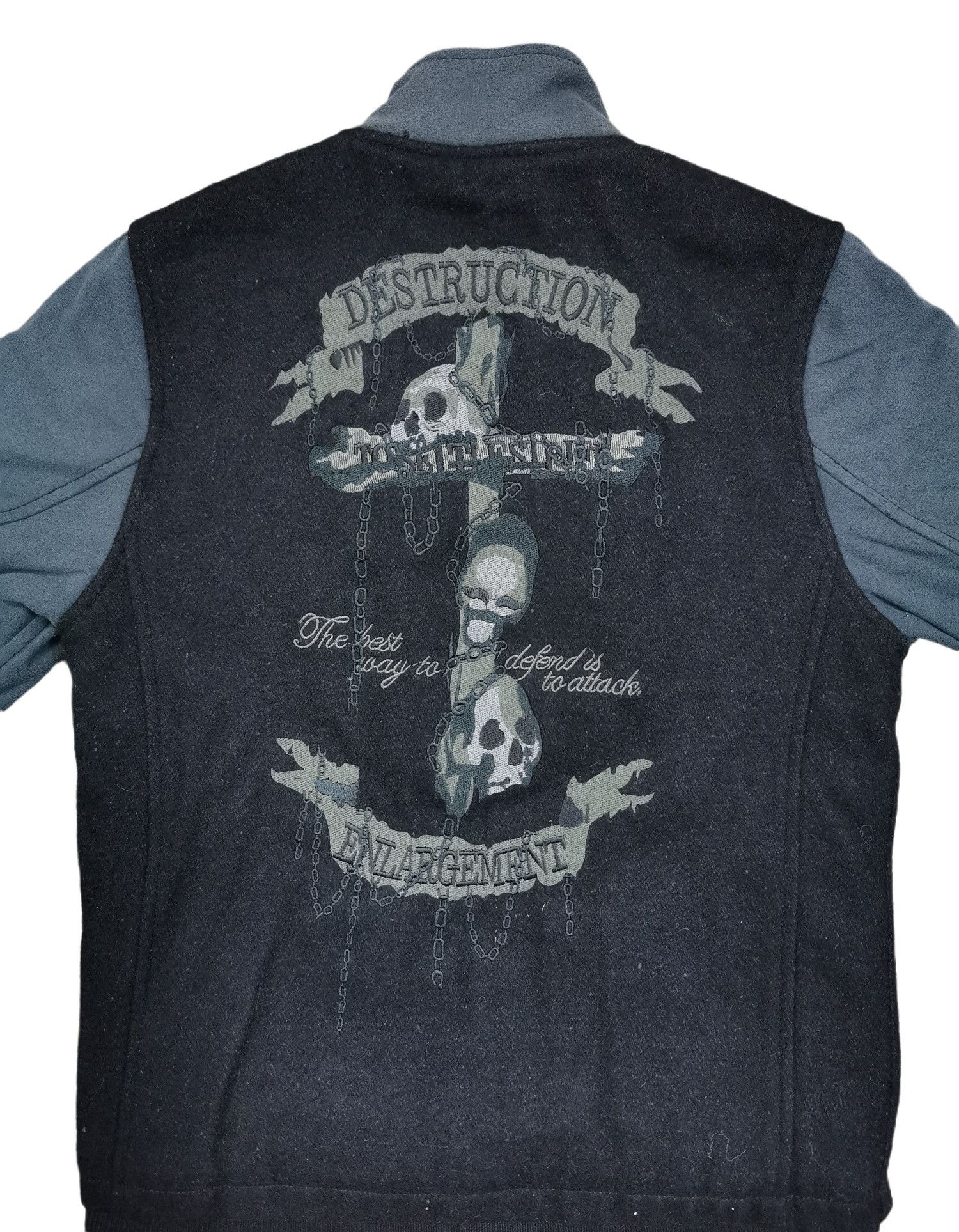 Seditionaries Cavaria Skull Wool Varsity Jacket Size US S / EU 44-46 / 1 - 7 Thumbnail