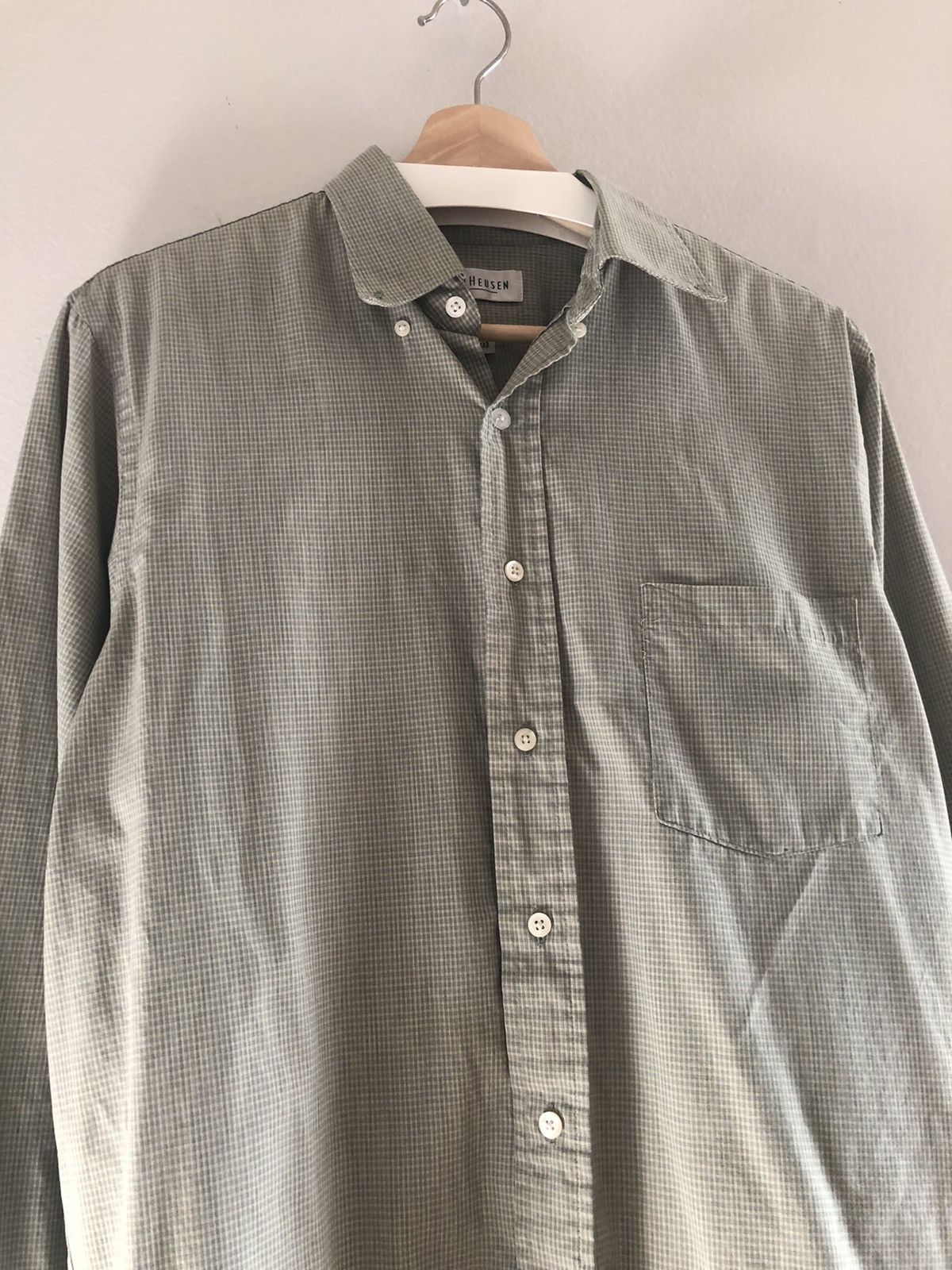 Van Heusen Vintage Van Heusen Plaid Check Button Camp Shirt Green Size US L / EU 52-54 / 3 - 2 Thumbnail