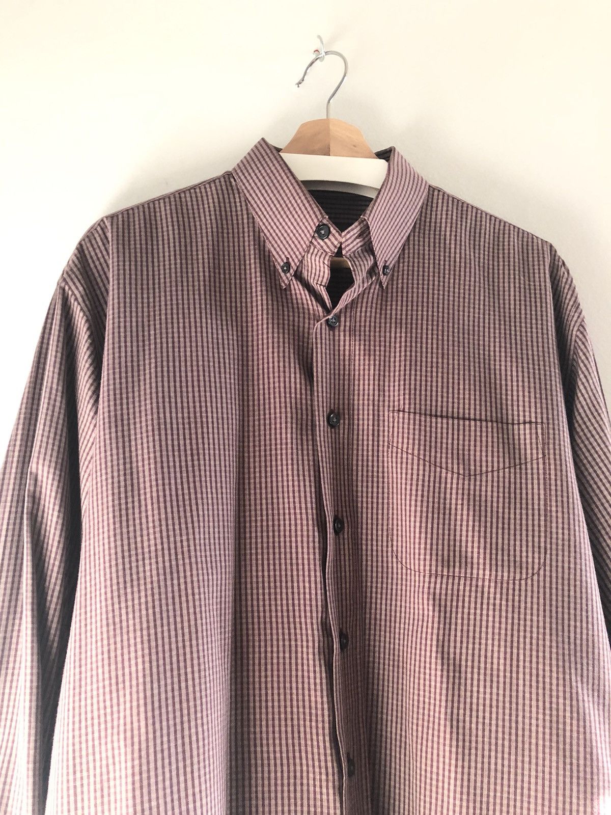 Van Heusen Vintage Van Heusen Plaid Check Button Camp Shirt Red Size US XL / EU 56 / 4 - 2 Thumbnail