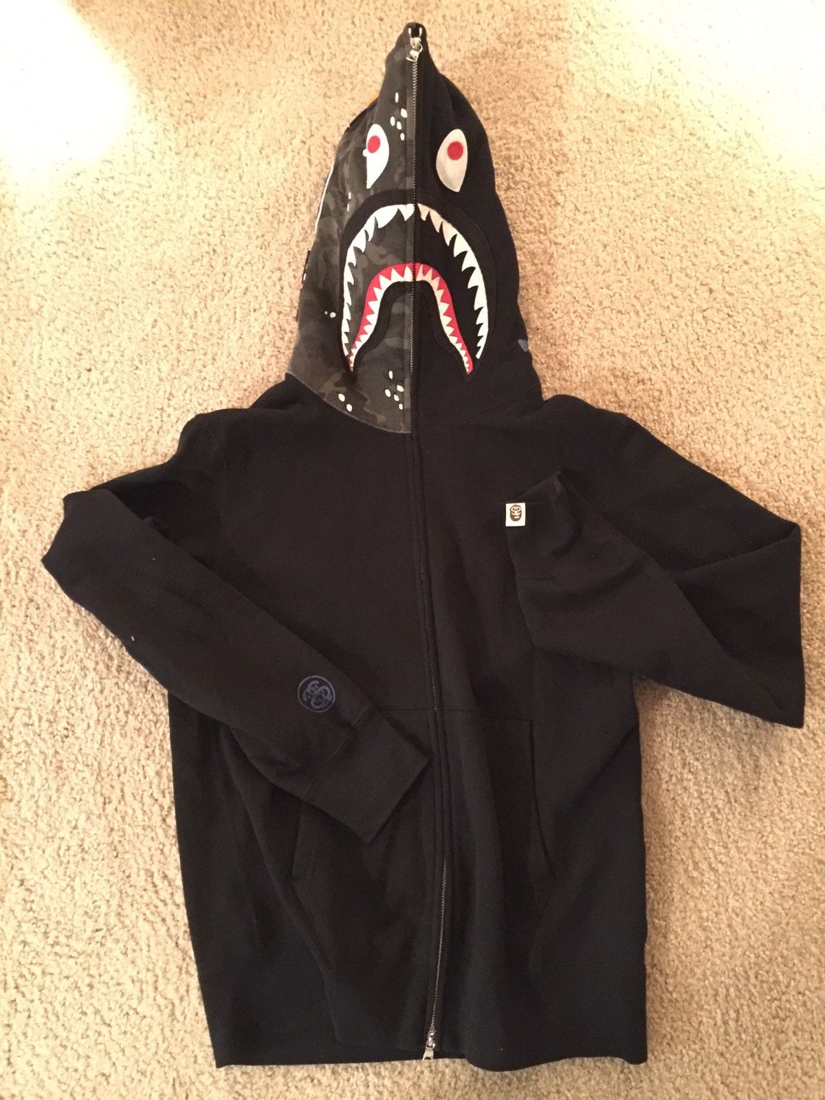 Bape Bape X Stussy Collab Shark Hoodie Size US L / EU 52-54 / 3 - 2 Preview