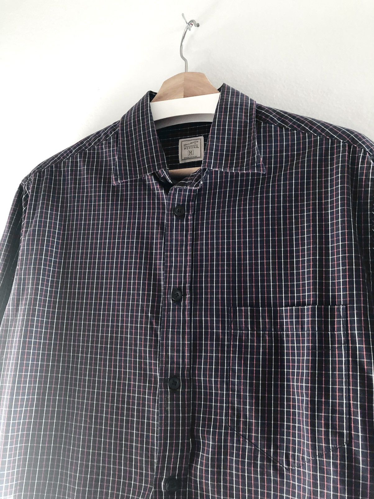 Merona Vintage Merona Plaid Check Button Camp Shirt Navy/Orange Size US XL / EU 56 / 4 - 1 Thumbnail