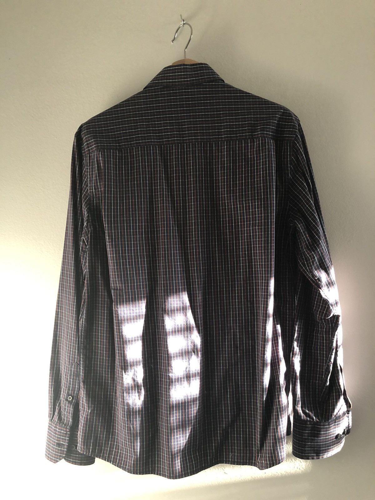 Merona Vintage Merona Plaid Check Button Camp Shirt Navy/Orange Size US XL / EU 56 / 4 - 5 Thumbnail