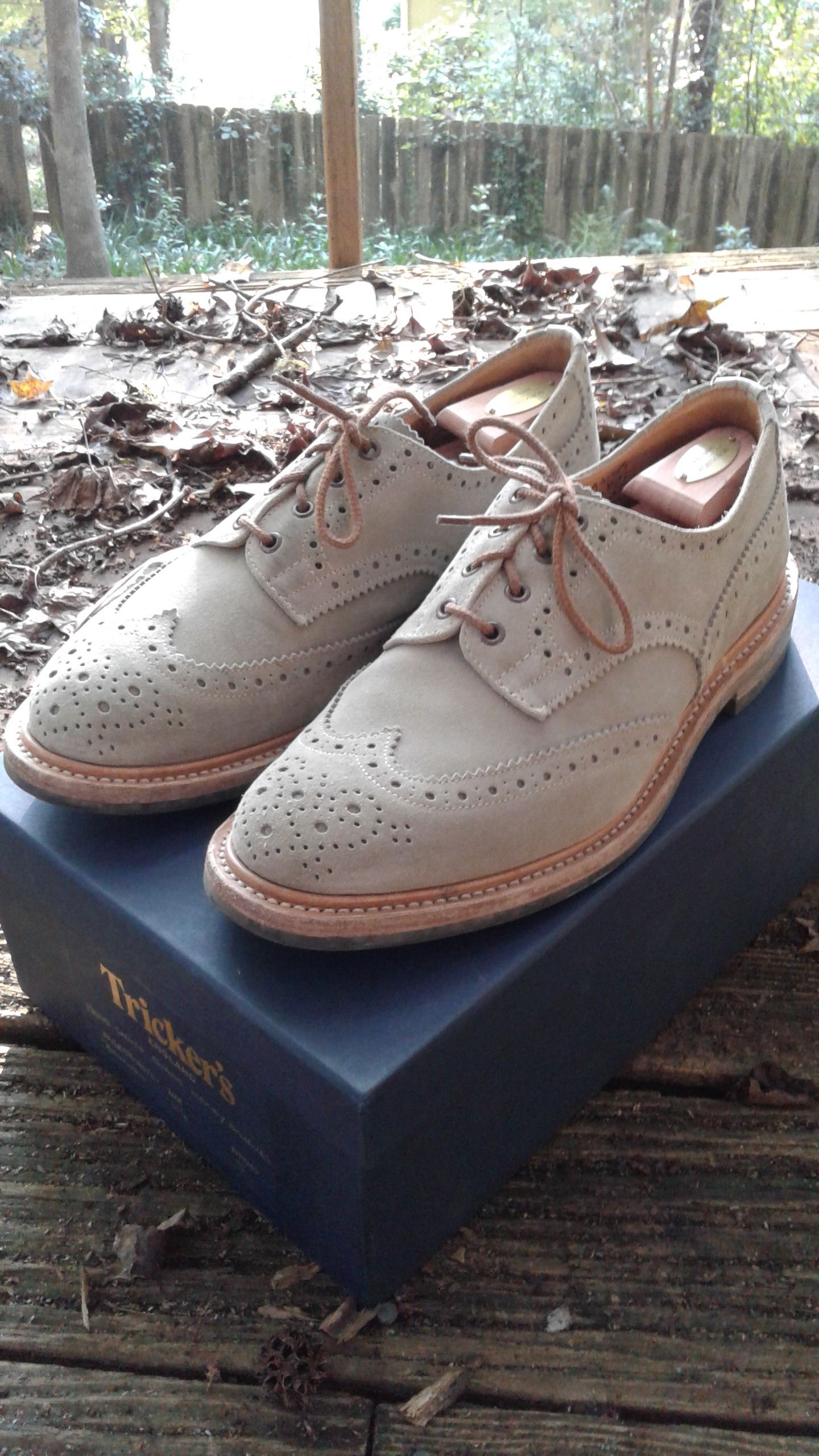 Trickers Bourton Chino Suede Derby Brogues Size US 10.5 / EU 43-44 - 1 Preview