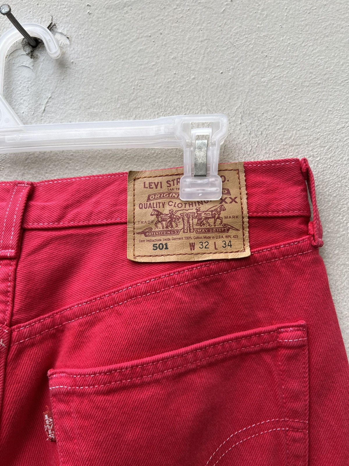 Levi's Vintage 1999 Levi’s 501 Fade Red Denim Jeans Size US 31 - 18 Thumbnail