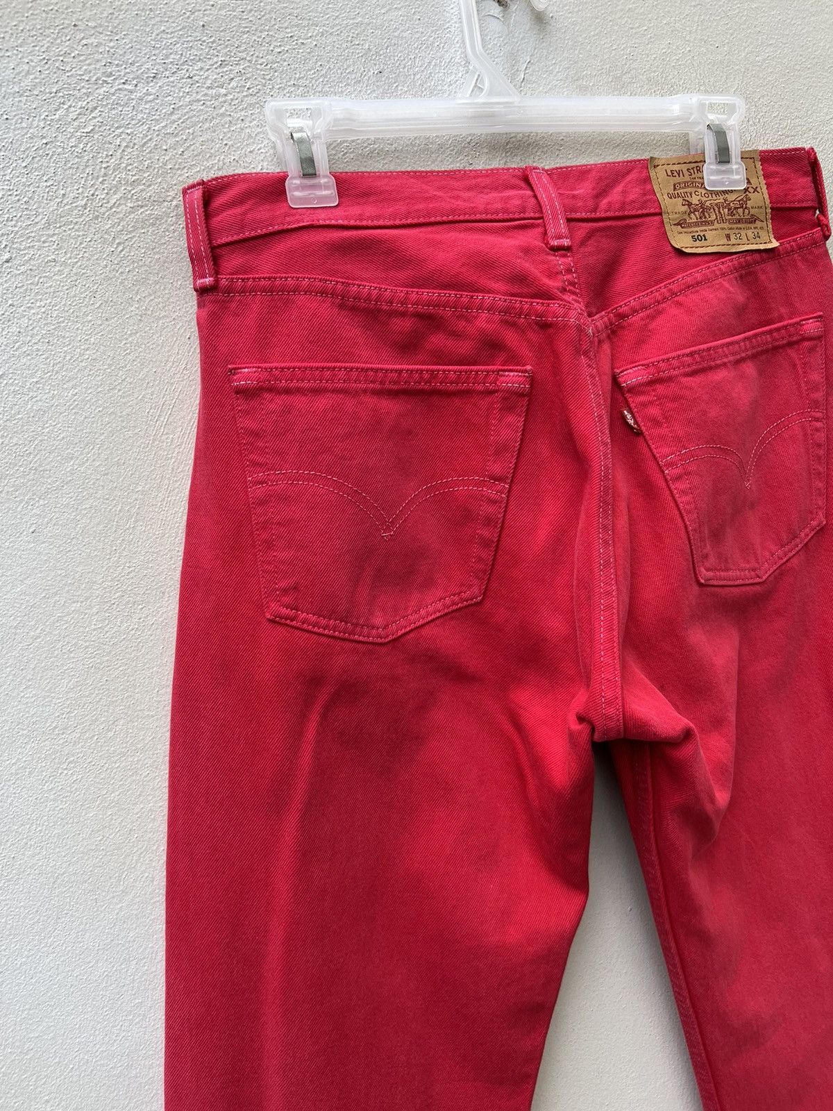 Levi's Vintage 1999 Levi’s 501 Fade Red Denim Jeans Size US 31 - 15 Thumbnail