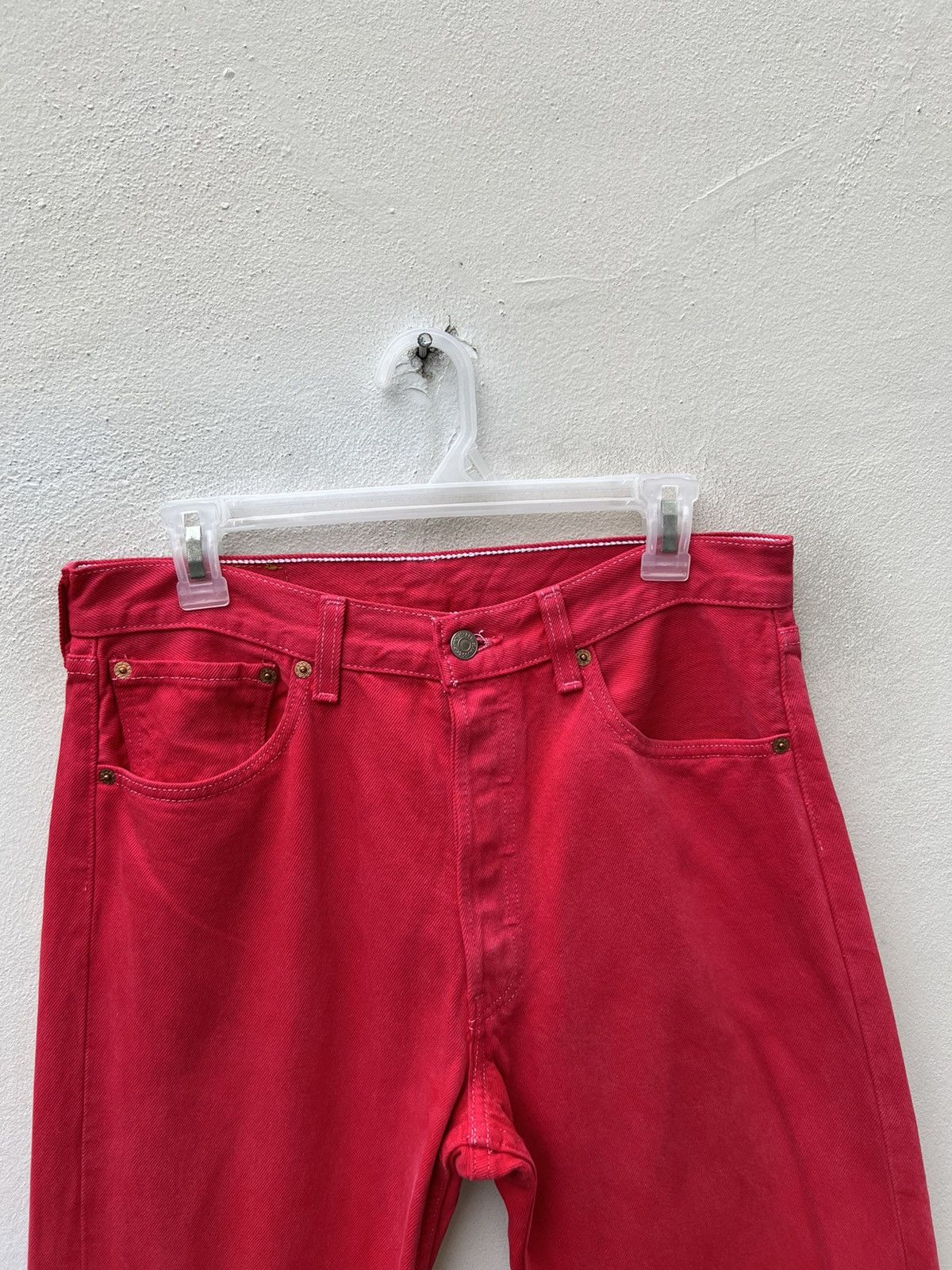 Levi's Vintage 1999 Levi’s 501 Fade Red Denim Jeans Size US 31 - 7 Thumbnail