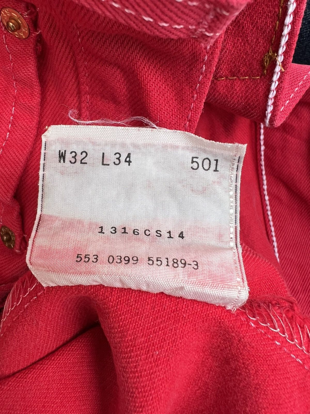 Levi's Vintage 1999 Levi’s 501 Fade Red Denim Jeans Size US 31 - 23 Thumbnail
