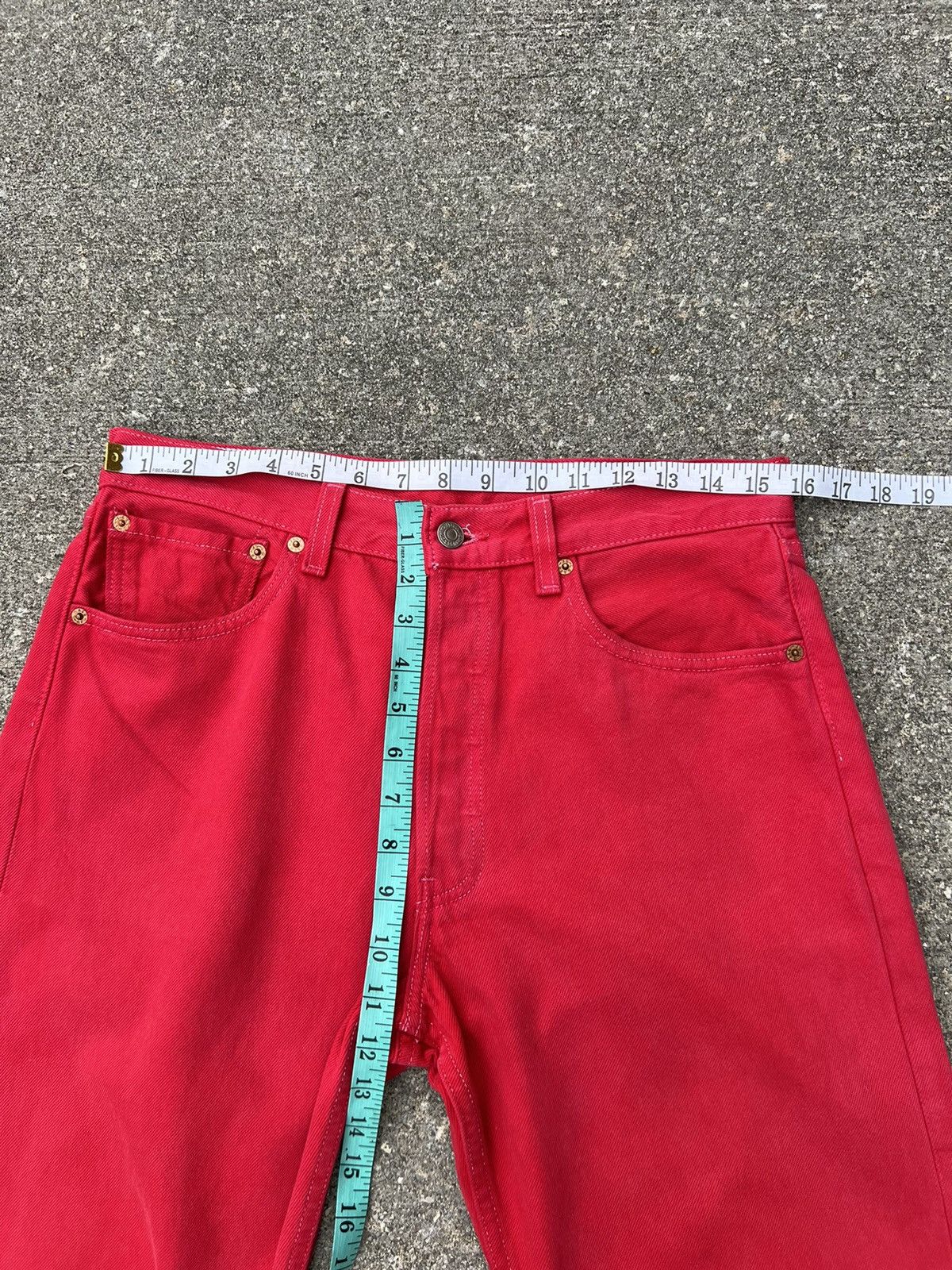 Levi's Vintage 1999 Levi’s 501 Fade Red Denim Jeans Size US 31 - 2 Thumbnail