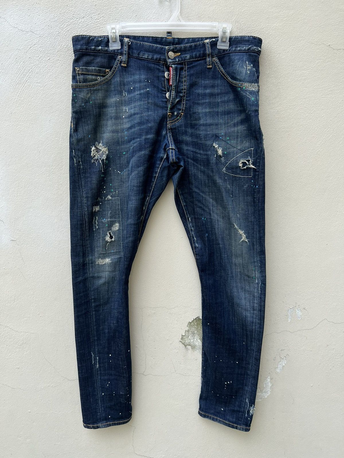 Dsquared2 Disquared2 Italy Stretch Rips Distressed Denim Trashed Jeans Size US 33 - 5 Thumbnail