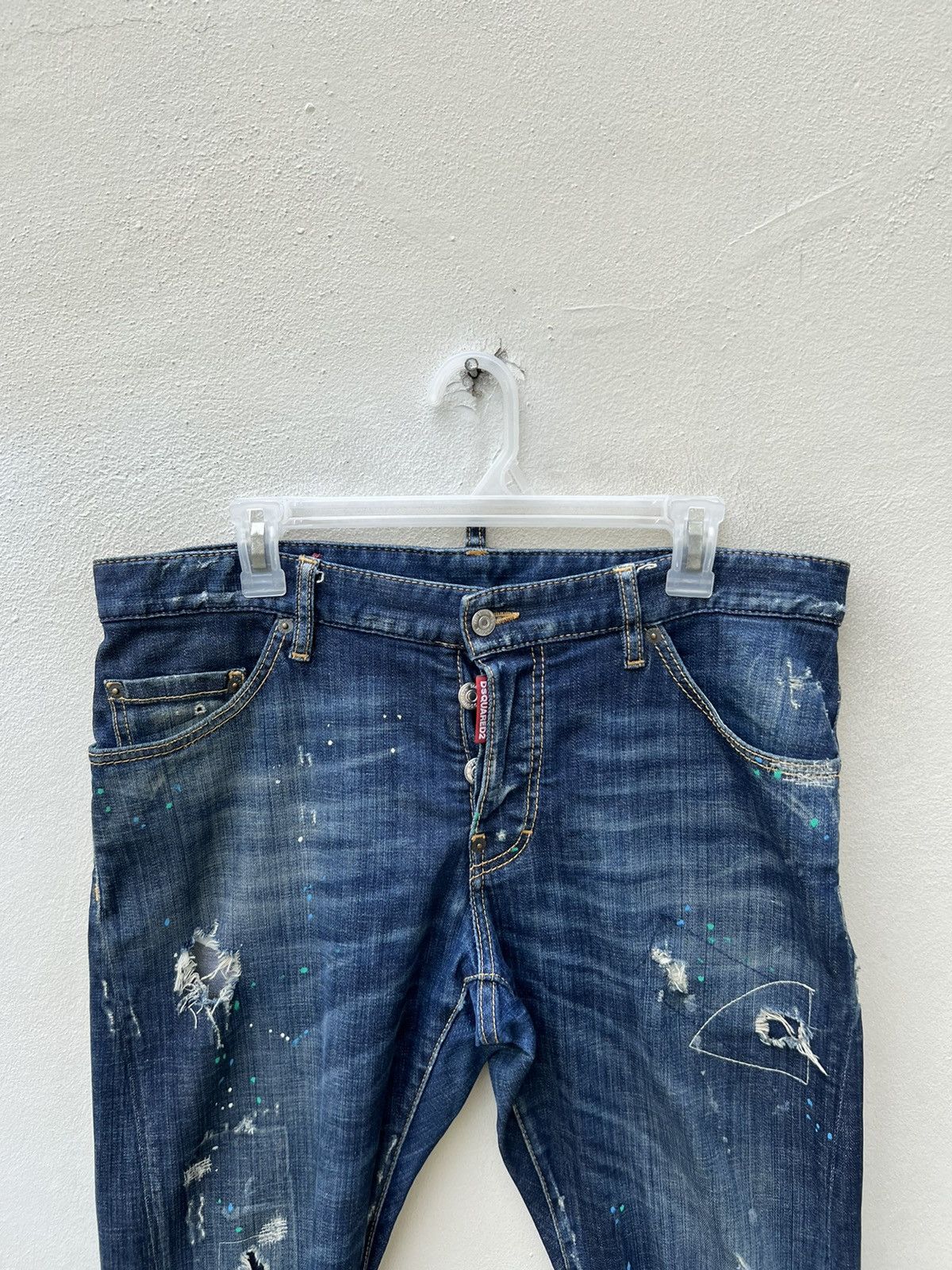 Dsquared2 Disquared2 Italy Stretch Rips Distressed Denim Trashed Jeans Size US 33 - 6 Thumbnail