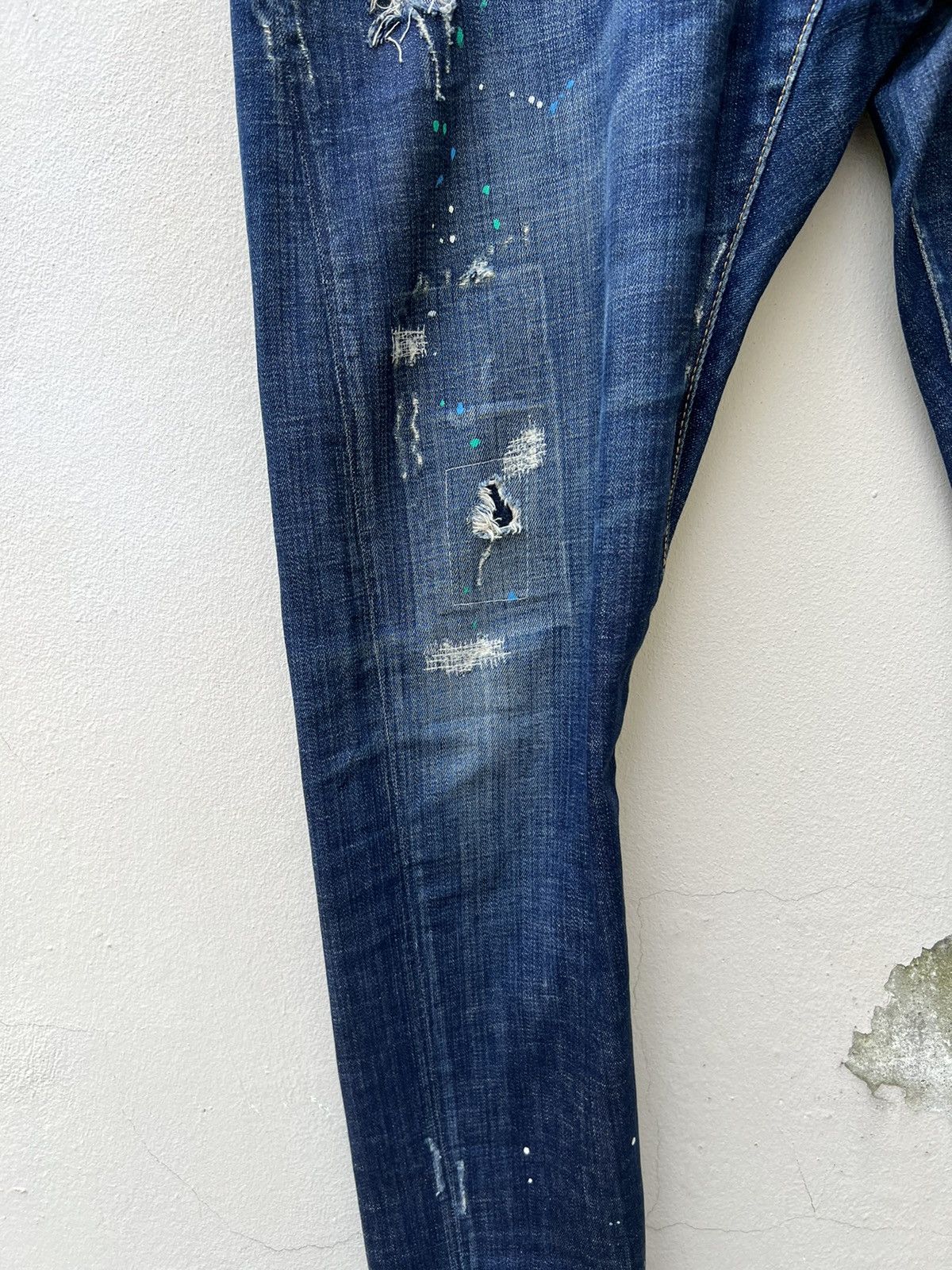 Dsquared2 Disquared2 Italy Stretch Rips Distressed Denim Trashed Jeans Size US 33 - 9 Thumbnail