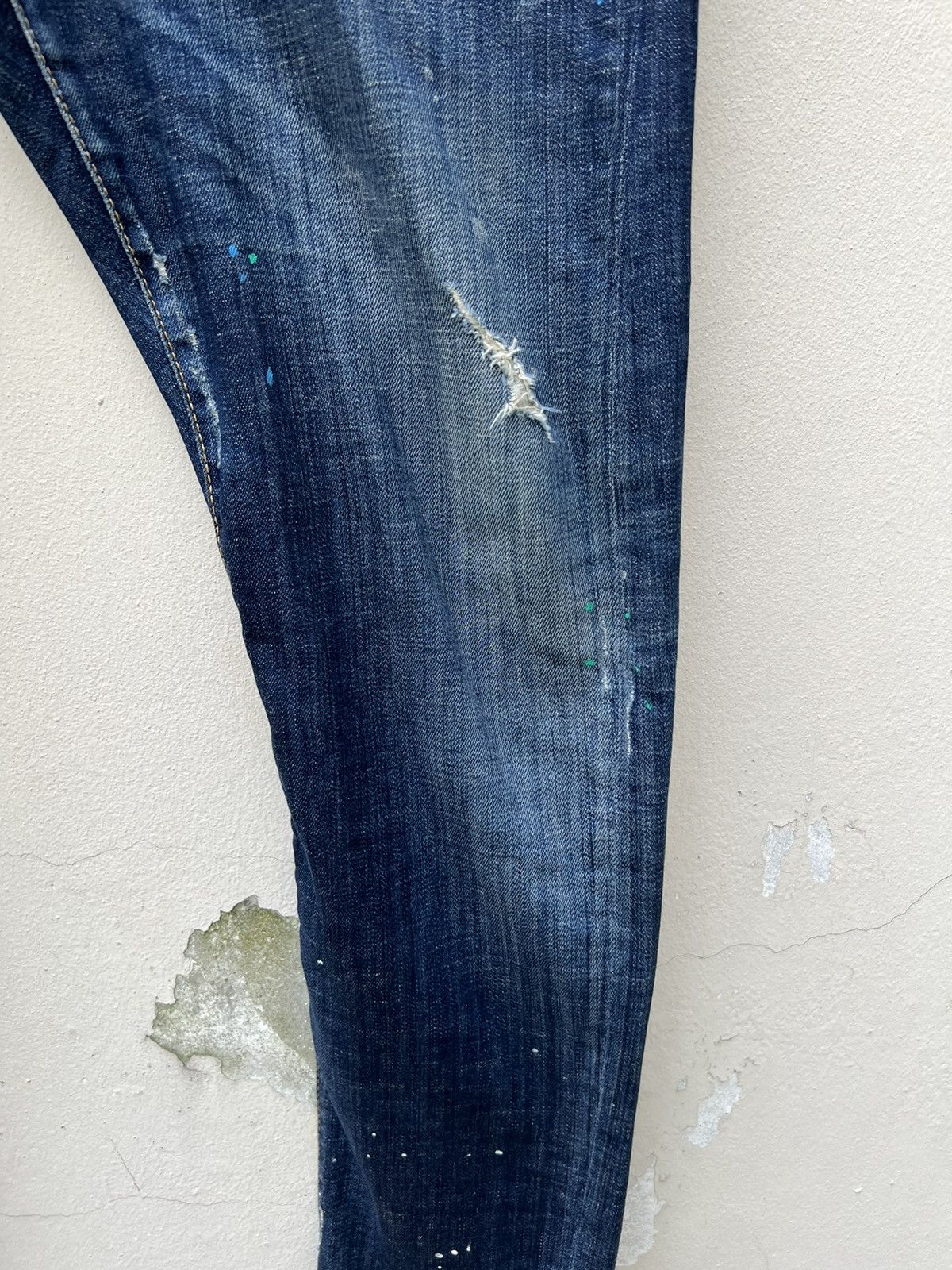 Dsquared2 Disquared2 Italy Stretch Rips Distressed Denim Trashed Jeans Size US 33 - 12 Thumbnail