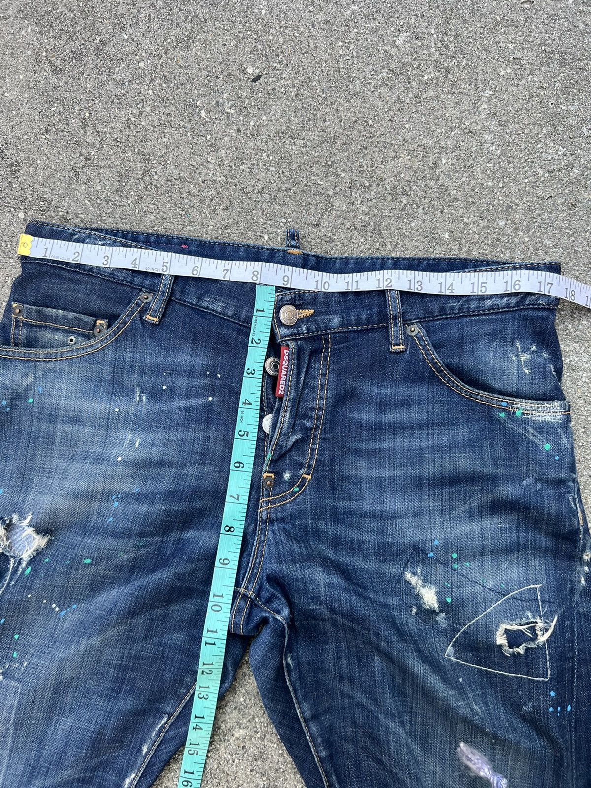 Dsquared2 Disquared2 Italy Stretch Rips Distressed Denim Trashed Jeans Size US 33 - 2 Thumbnail