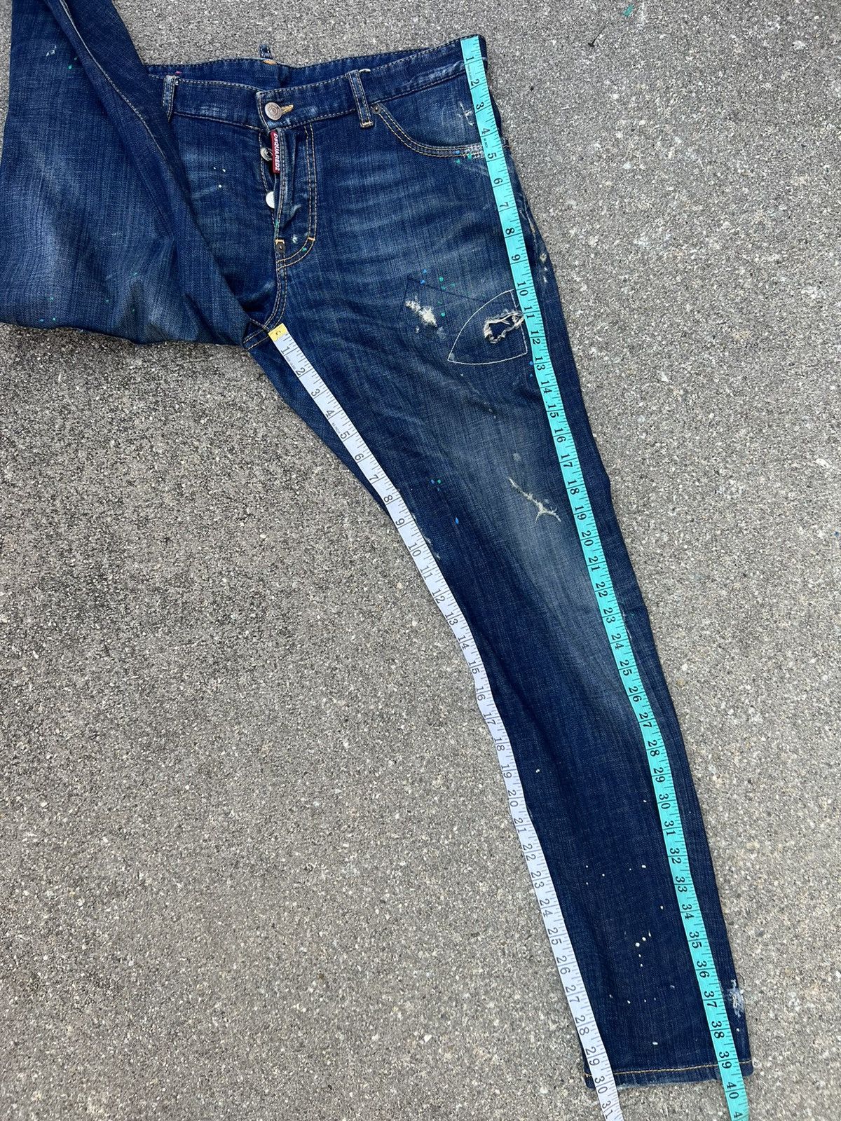 Dsquared2 Disquared2 Italy Stretch Rips Distressed Denim Trashed Jeans Size US 33 - 3 Thumbnail