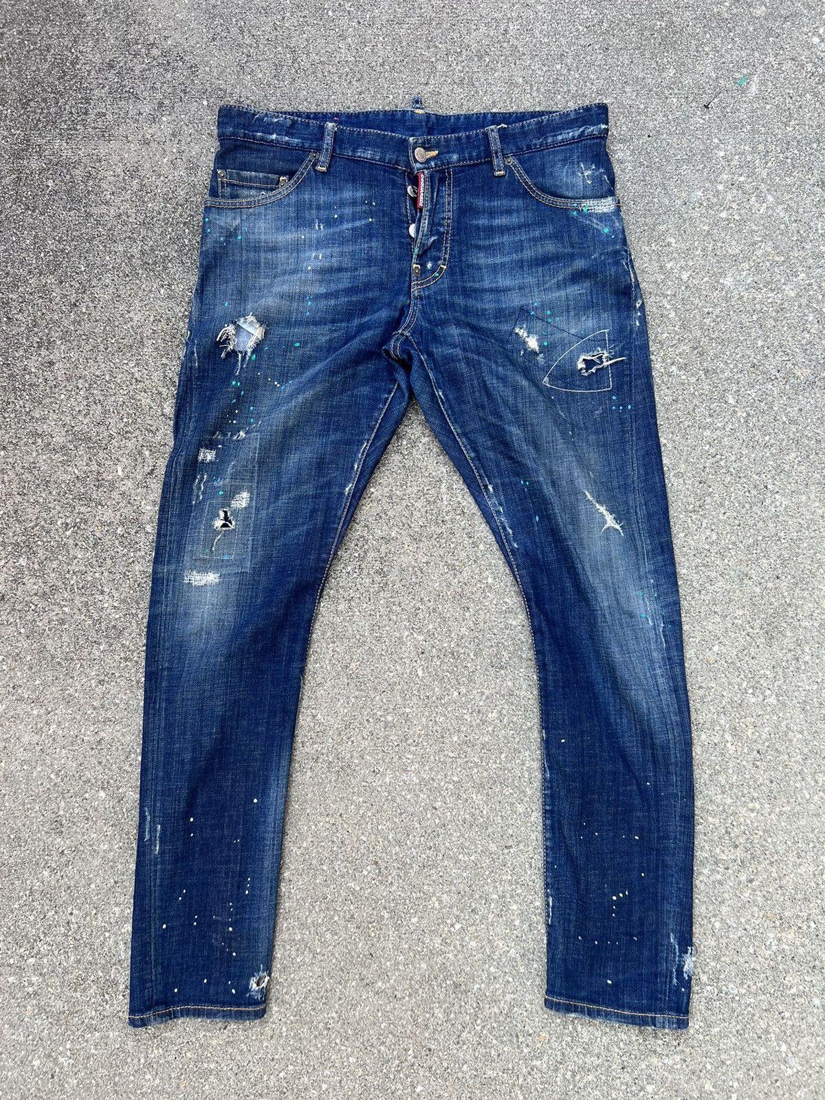 Dsquared2 Disquared2 Italy Stretch Rips Distressed Denim Trashed Jeans Size US 33 - 1 Thumbnail