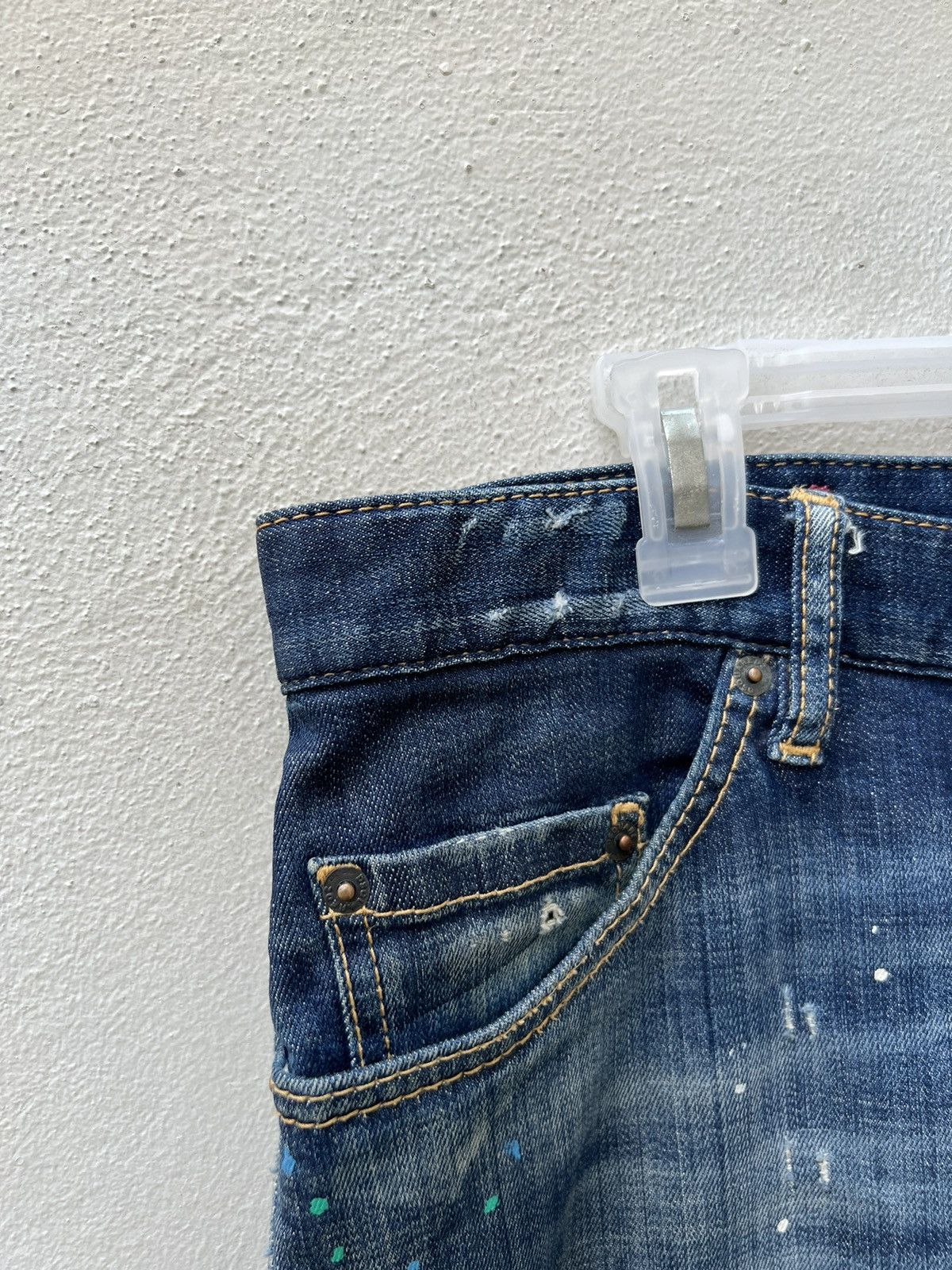 Dsquared2 Disquared2 Italy Stretch Rips Distressed Denim Trashed Jeans Size US 33 - 7 Thumbnail