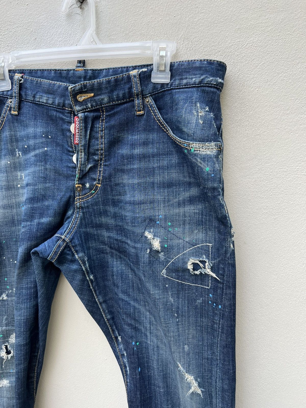 Dsquared2 Disquared2 Italy Stretch Rips Distressed Denim Trashed Jeans Size US 33 - 11 Thumbnail