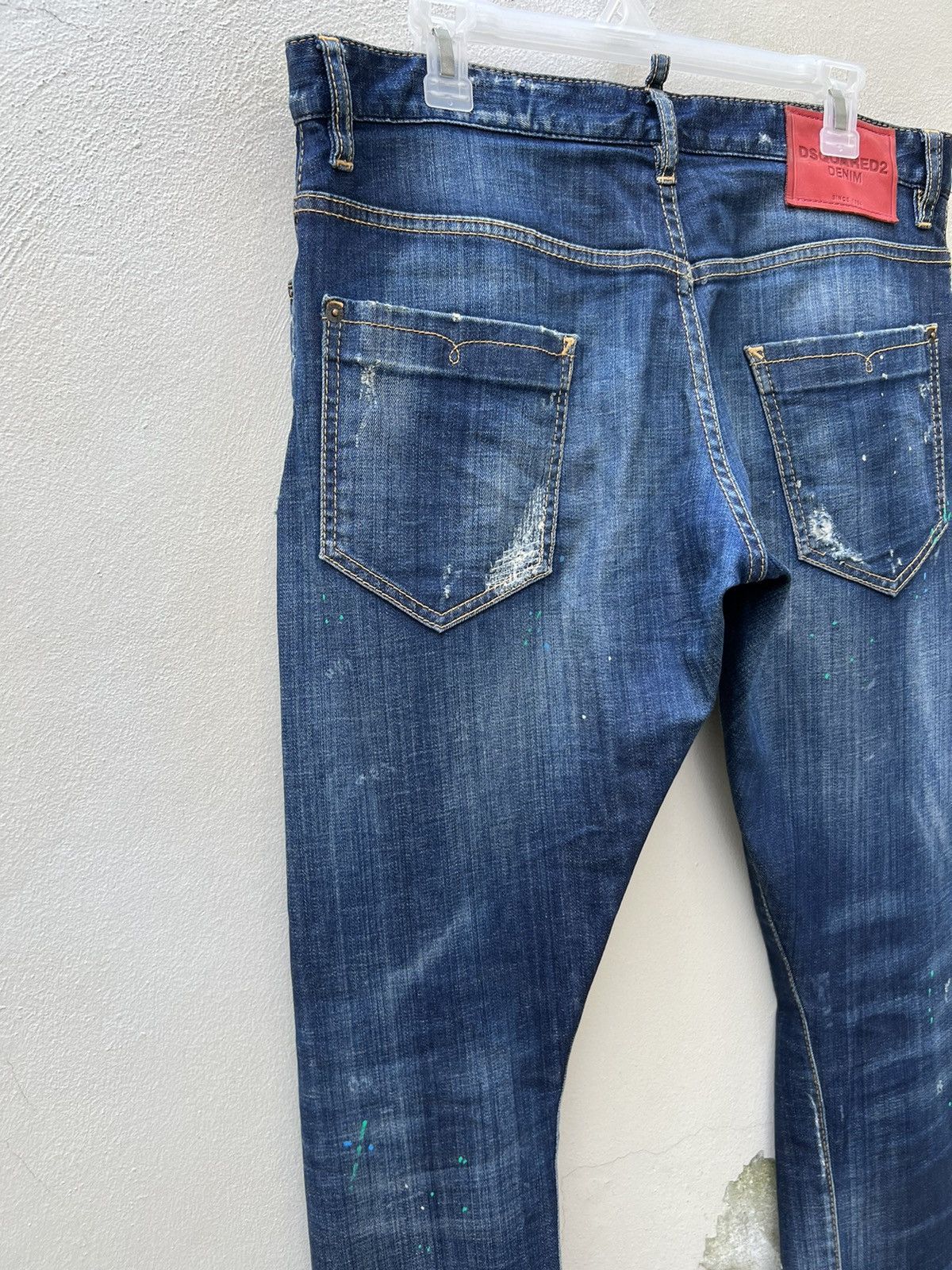 Dsquared2 Disquared2 Italy Stretch Rips Distressed Denim Trashed Jeans Size US 33 - 17 Thumbnail