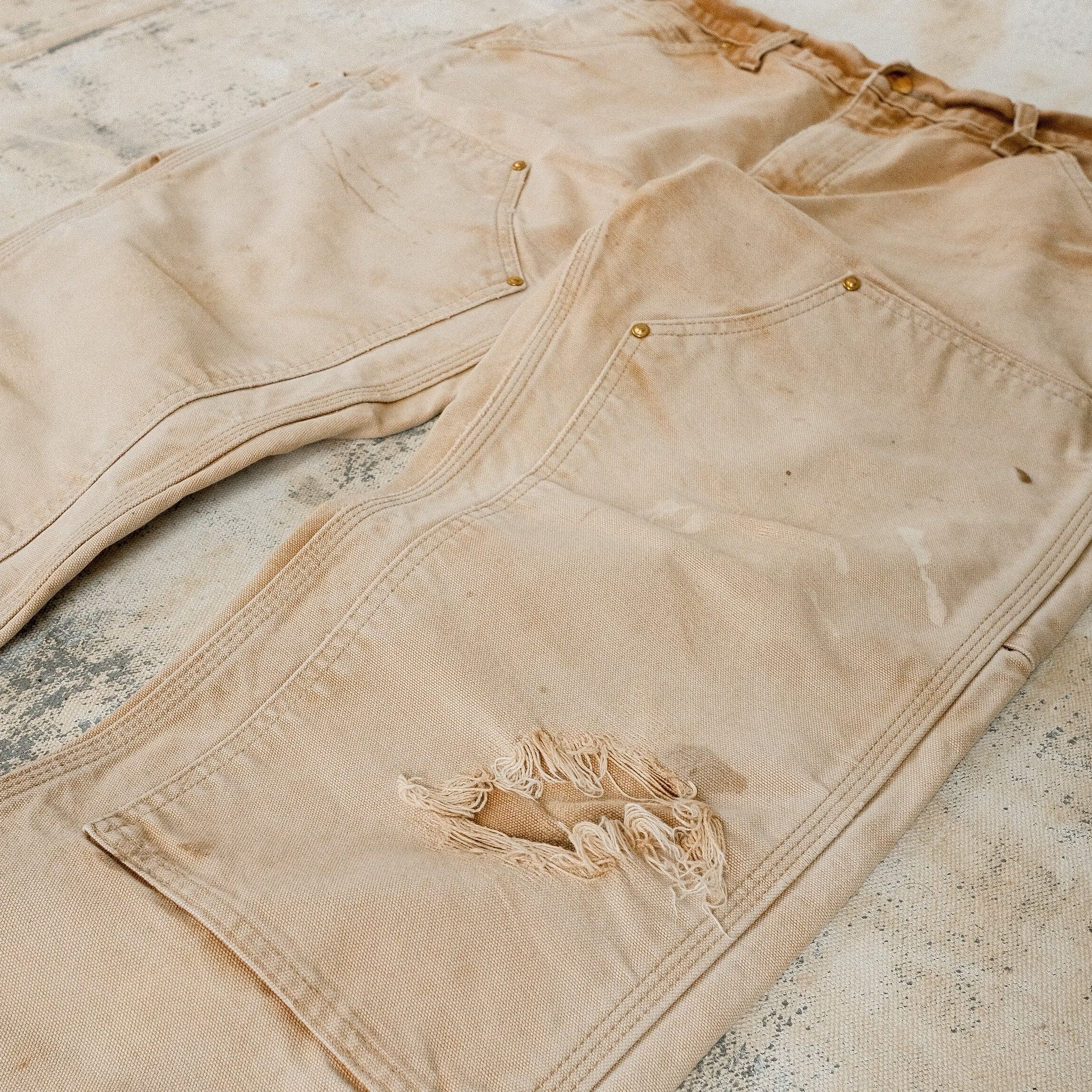 Carhartt × Vintage Thrashed Carhartt Double Knee Work Pants Size US 32 / EU 48 - 2 Thumbnail