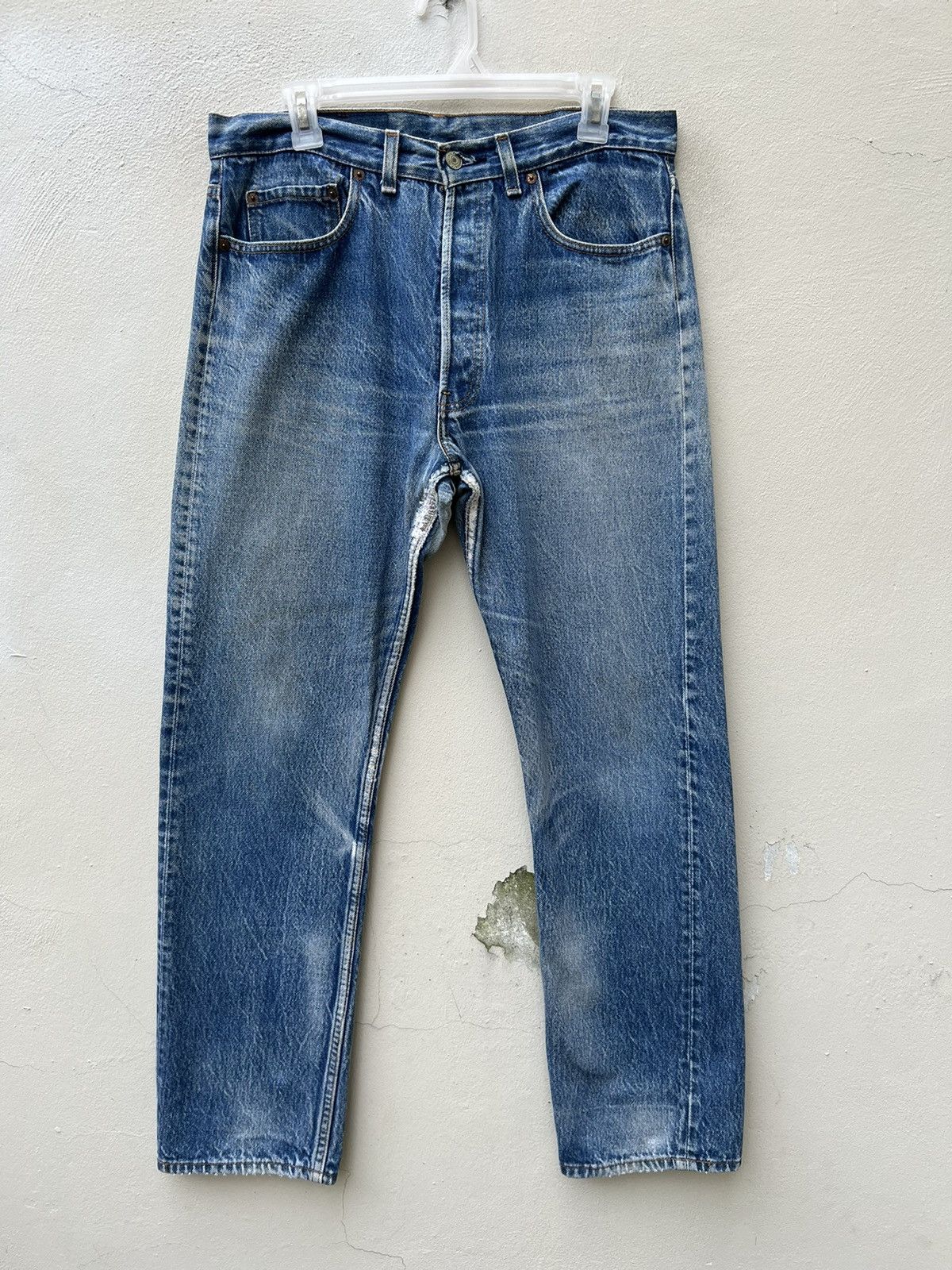 Levi's Vintage 80s Levi’s 501 Fade Denim Trashed Jeans Size US 33 - 6 Thumbnail