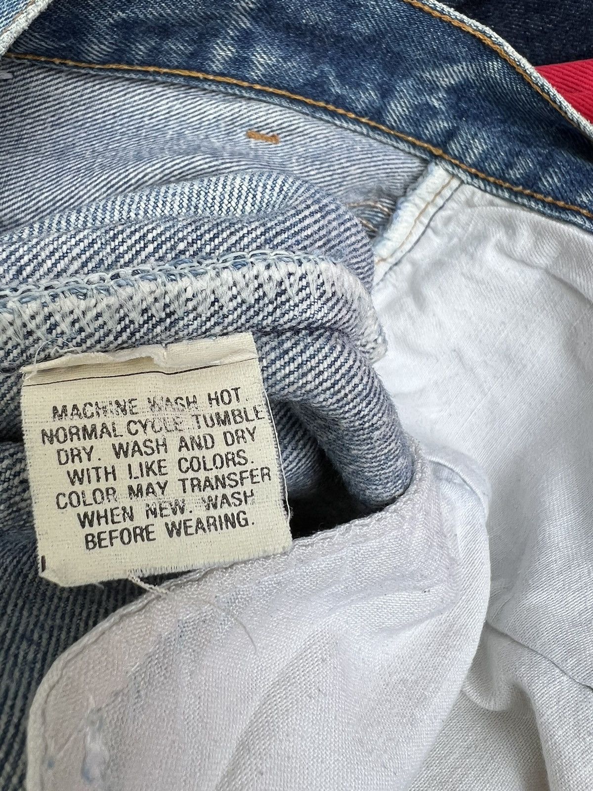 Levi's Vintage 80s Levi’s 501 Fade Denim Trashed Jeans Size US 33 - 24 Thumbnail