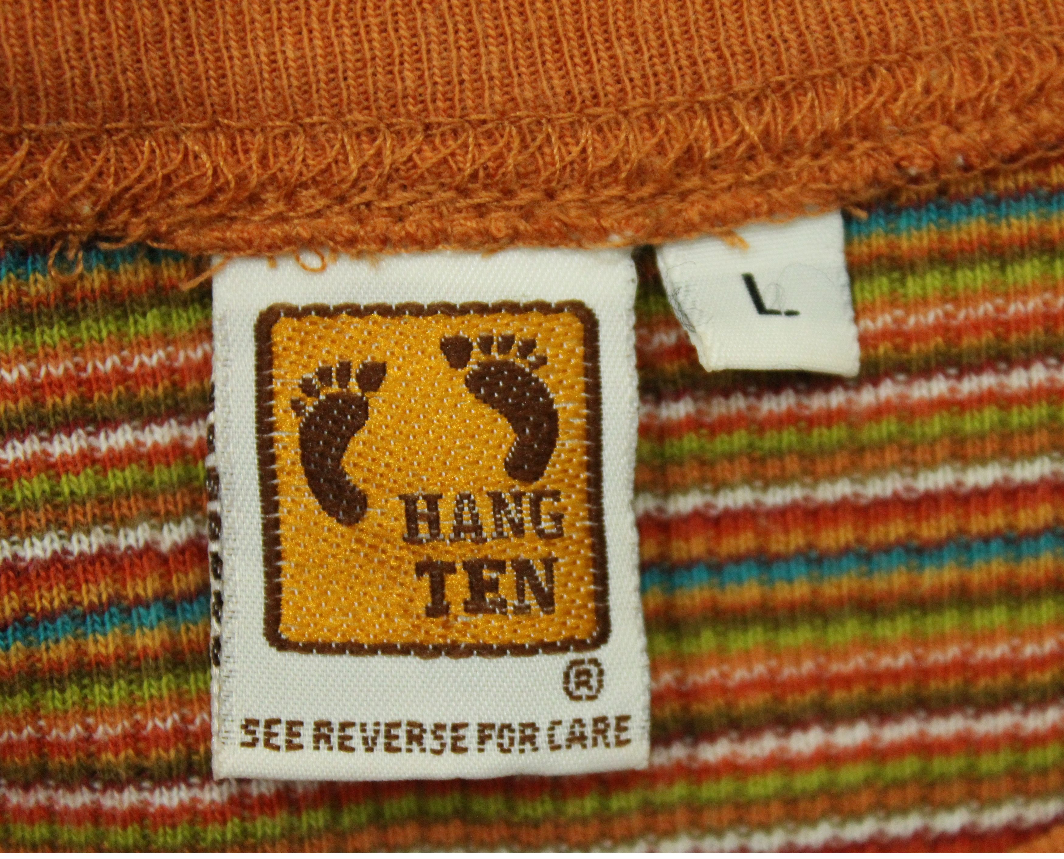 Hang Ten Vintage 90s HANG TEN T Shirt Striped Knit Skate Punk Size US L / EU 52-54 / 3 - 9 Thumbnail