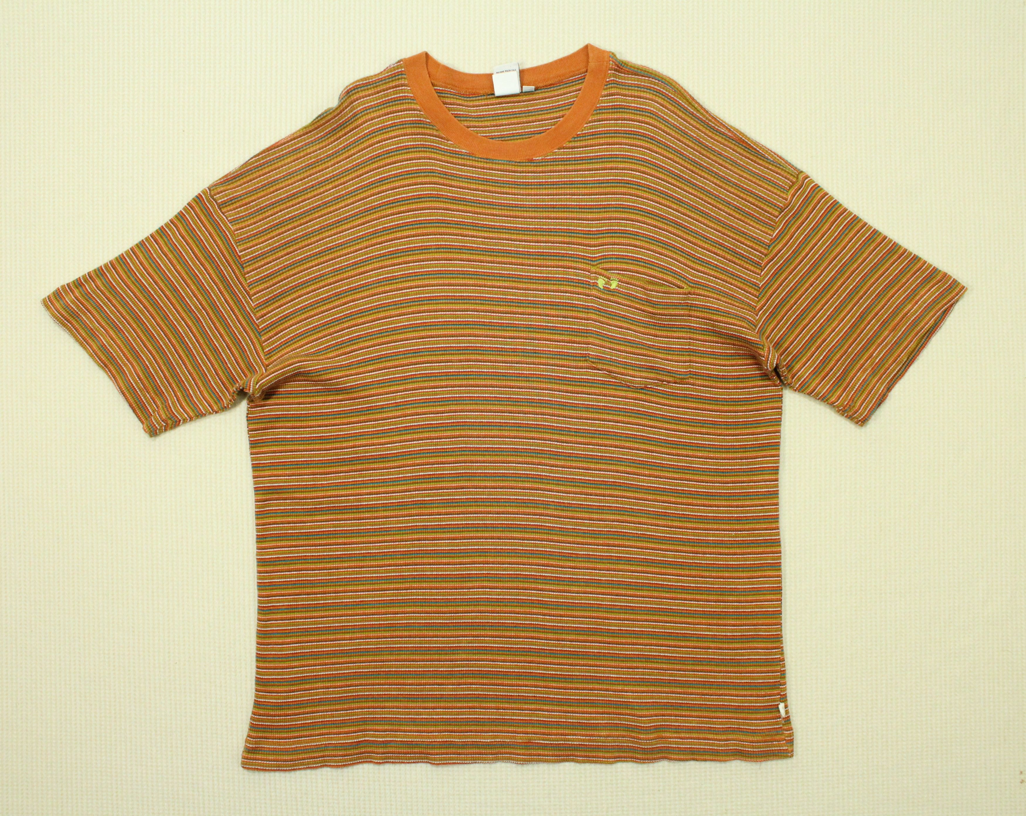 Hang Ten Vintage 90s HANG TEN T Shirt Striped Knit Skate Punk Size US L / EU 52-54 / 3 - 6 Thumbnail