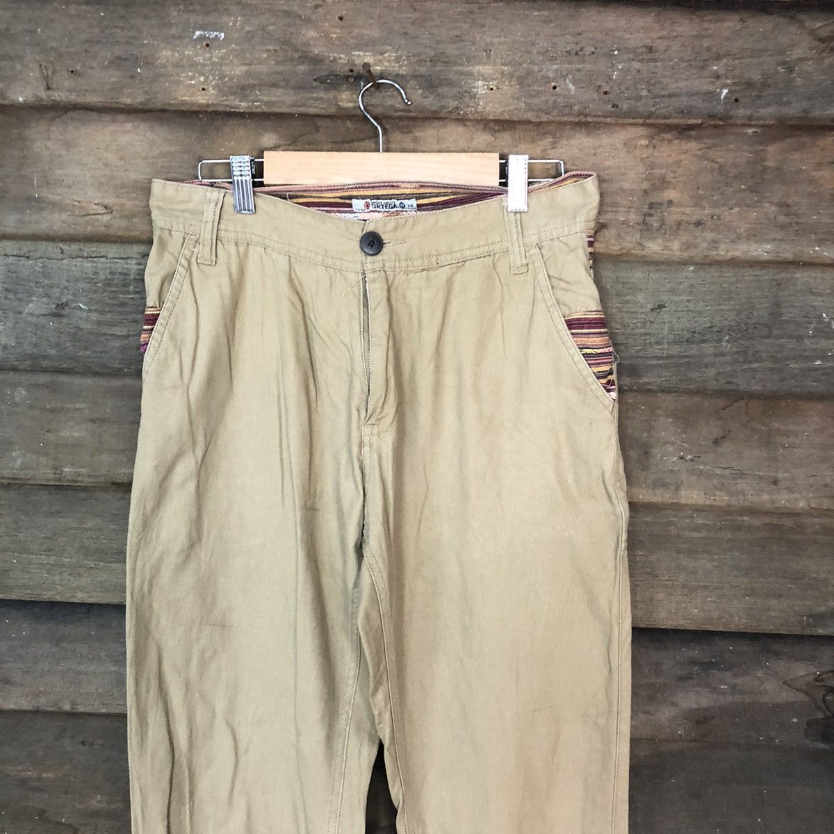 Japanese Brand Ortega navajo art Brown Casual Pants #6944 Size US 28 / EU 44 - 2 Thumbnail