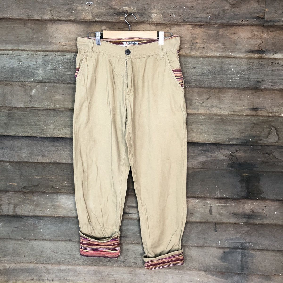 image of Ortega Navajo Art Brown Casual Pants 6944, Men's (Size 28)