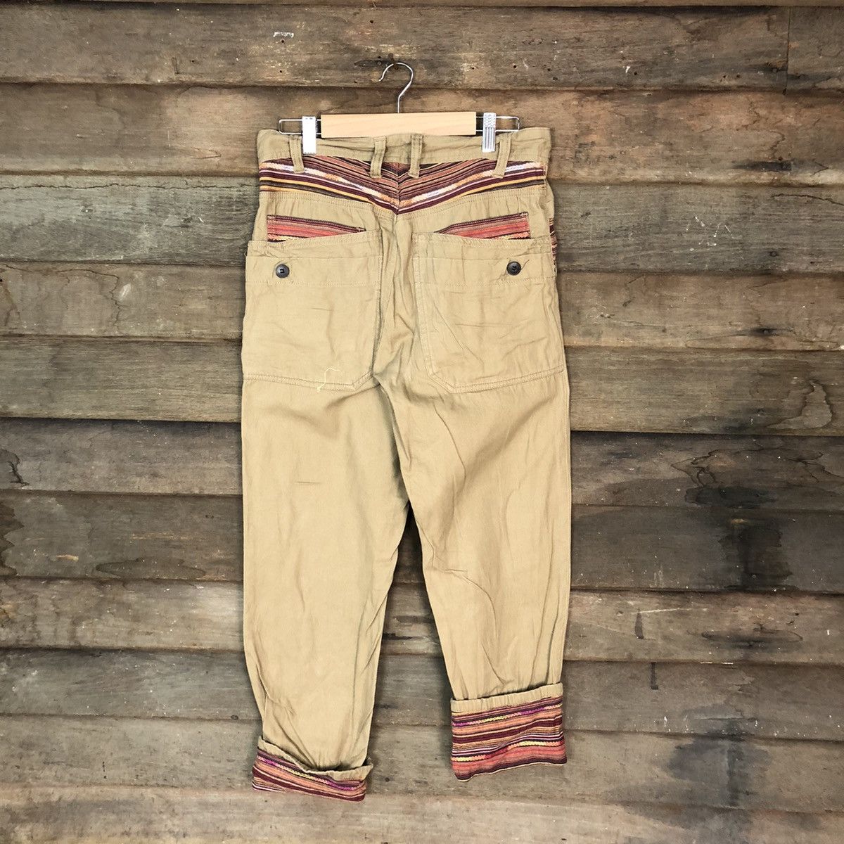Japanese Brand Ortega navajo art Brown Casual Pants #6944 Size US 28 / EU 44 - 8 Thumbnail